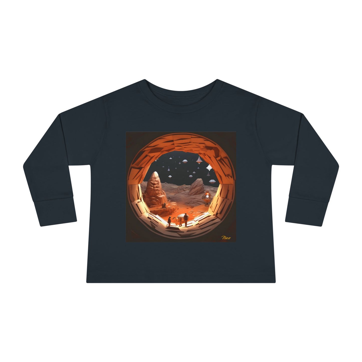 Elons' Dream Series Print #4 Toddler Long Sleeve Tee