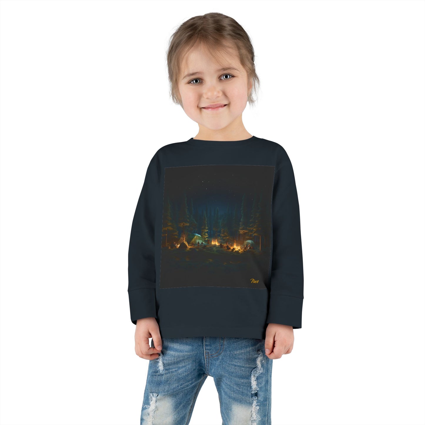 Under The Starry Skies Series Print #2 Toddler Long Sleeve Tee