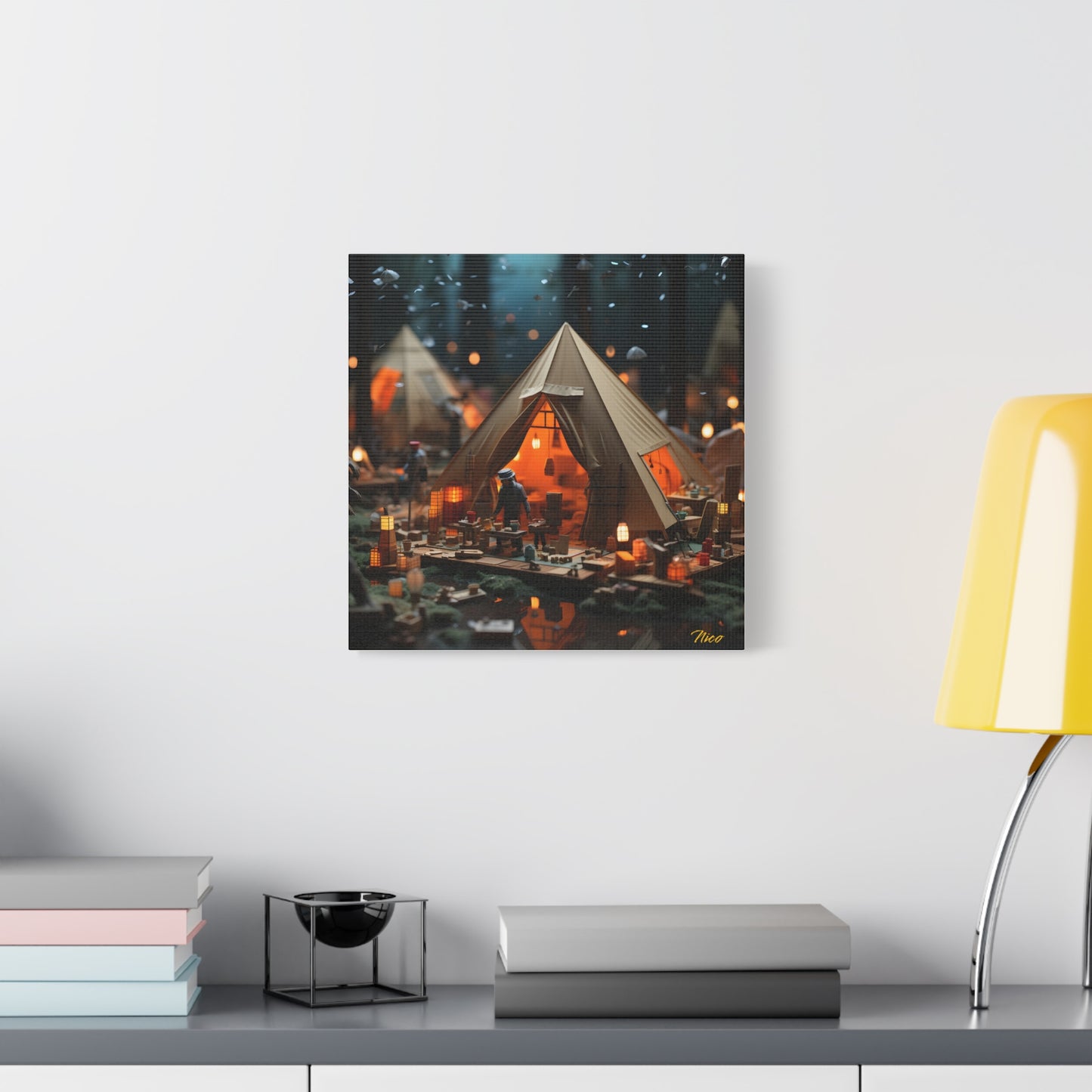 Camping In The Rain Series Print #8 - Streched Matte Canvas Print, 1.25" Thick