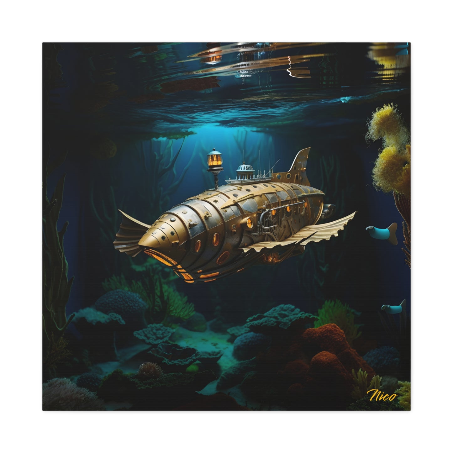 20,000 Leagues Under The Sea Series Print #9 - Streched Matte Canvas Print, 1.25" Thick