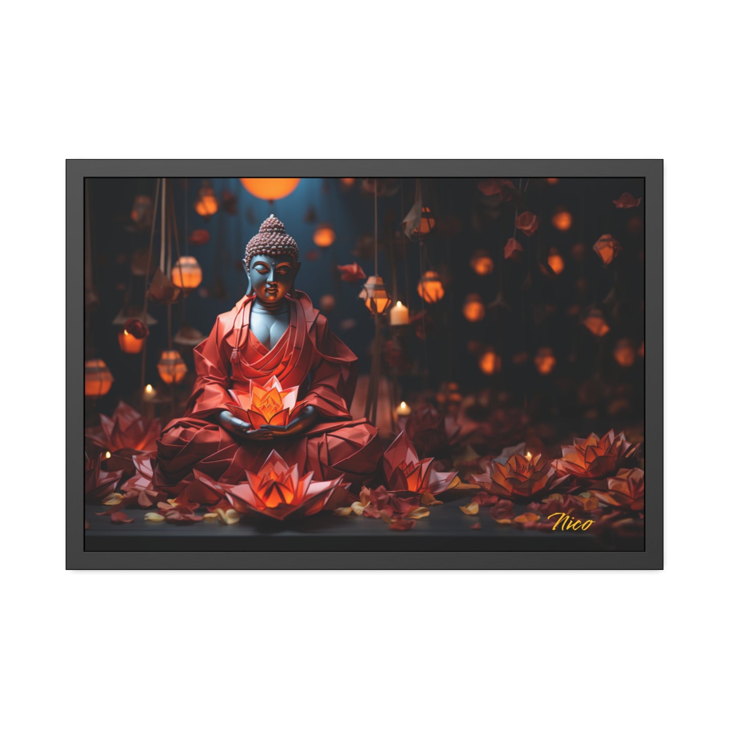 Ascending Buddha Series Print #2 - Framed Fine Art Paper Print