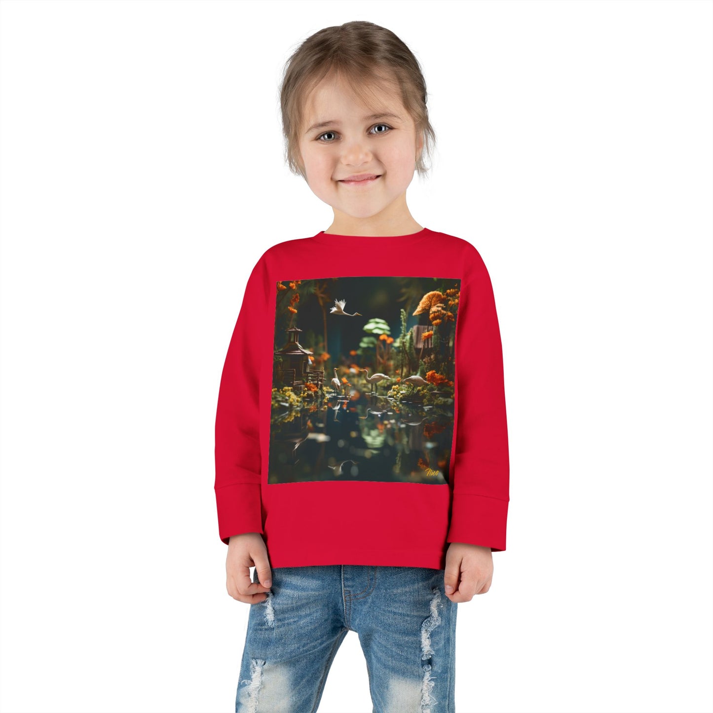 Born On A Bayou Series Print #6 Toddler Long Sleeve Tee