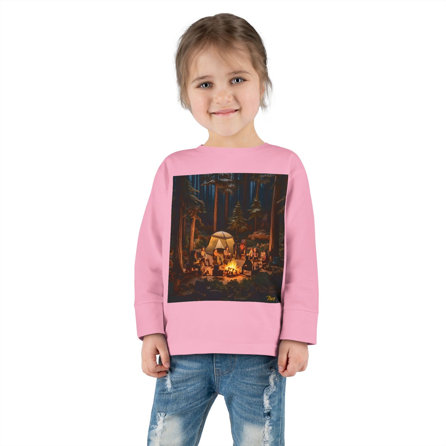 Under The Starry Skies Series Print #4 Toddler Long Sleeve Tee