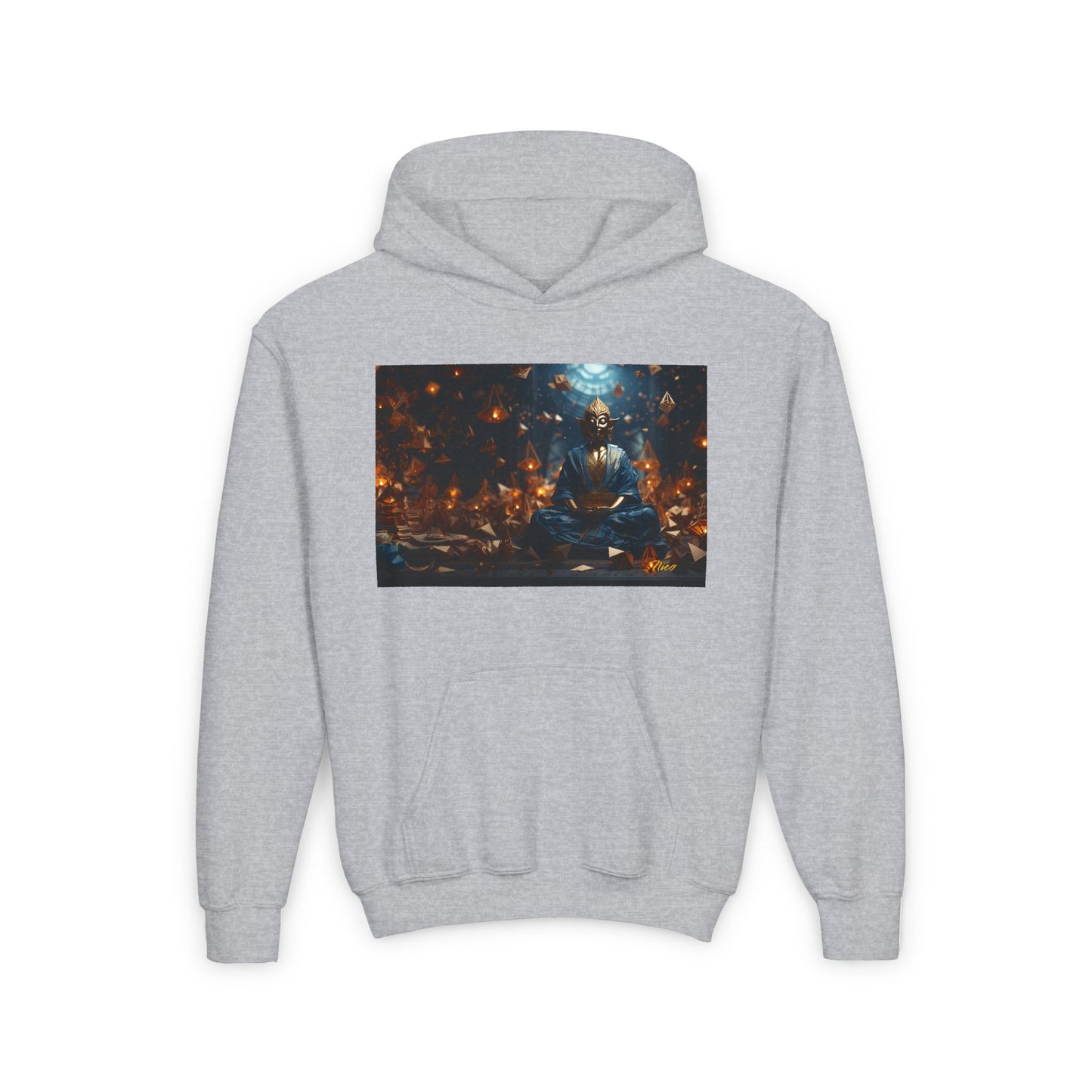 Ascending Buddah Series Print #1 Youth Heavy Blend Hooded Sweatshirt