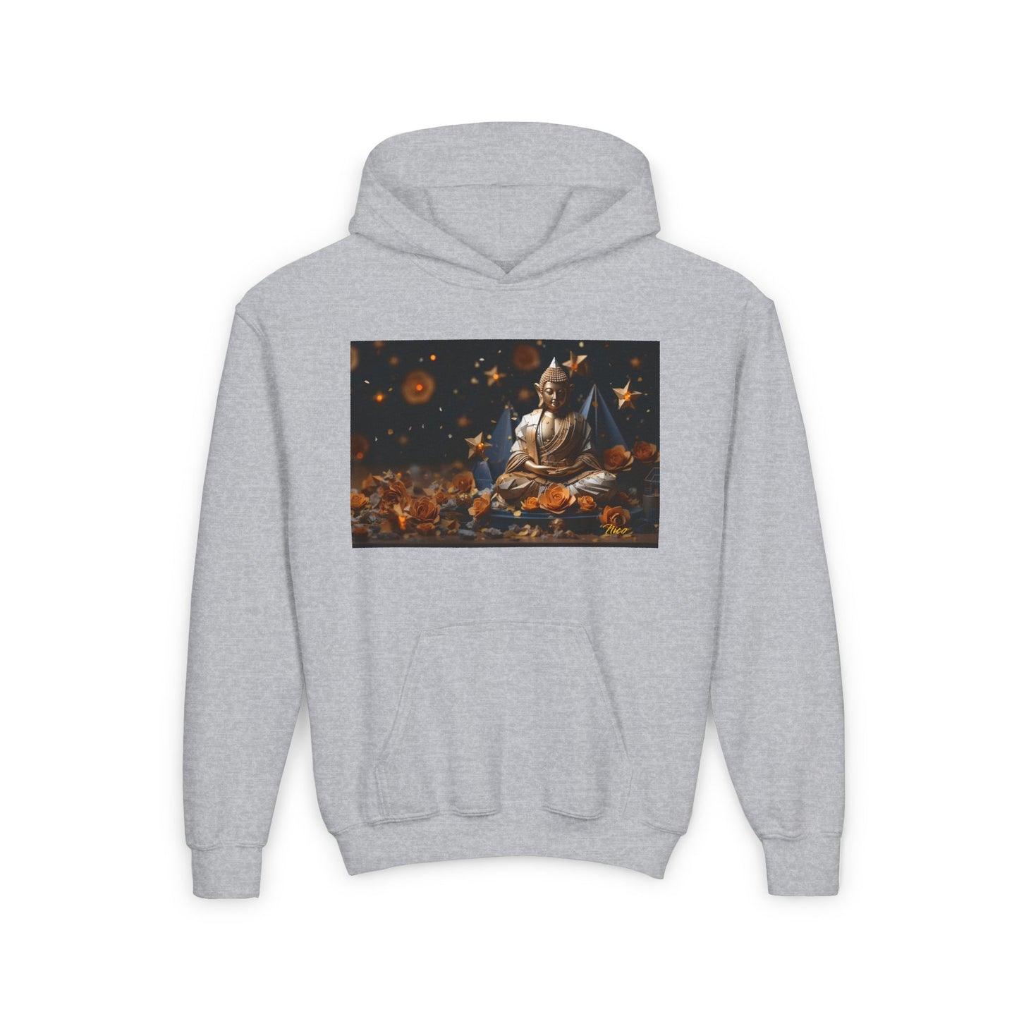 Ascending Buddah Series Print #5 Youth Heavy Blend Hooded Sweatshirt