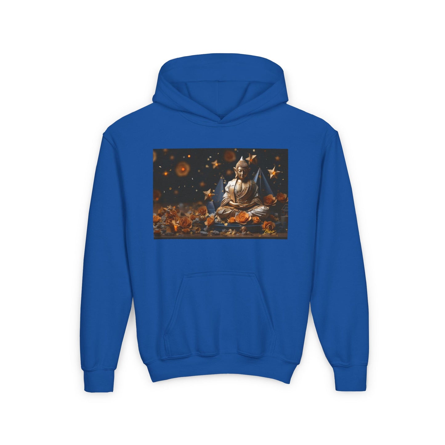 Ascending Buddah Series Print #5 Youth Heavy Blend Hooded Sweatshirt