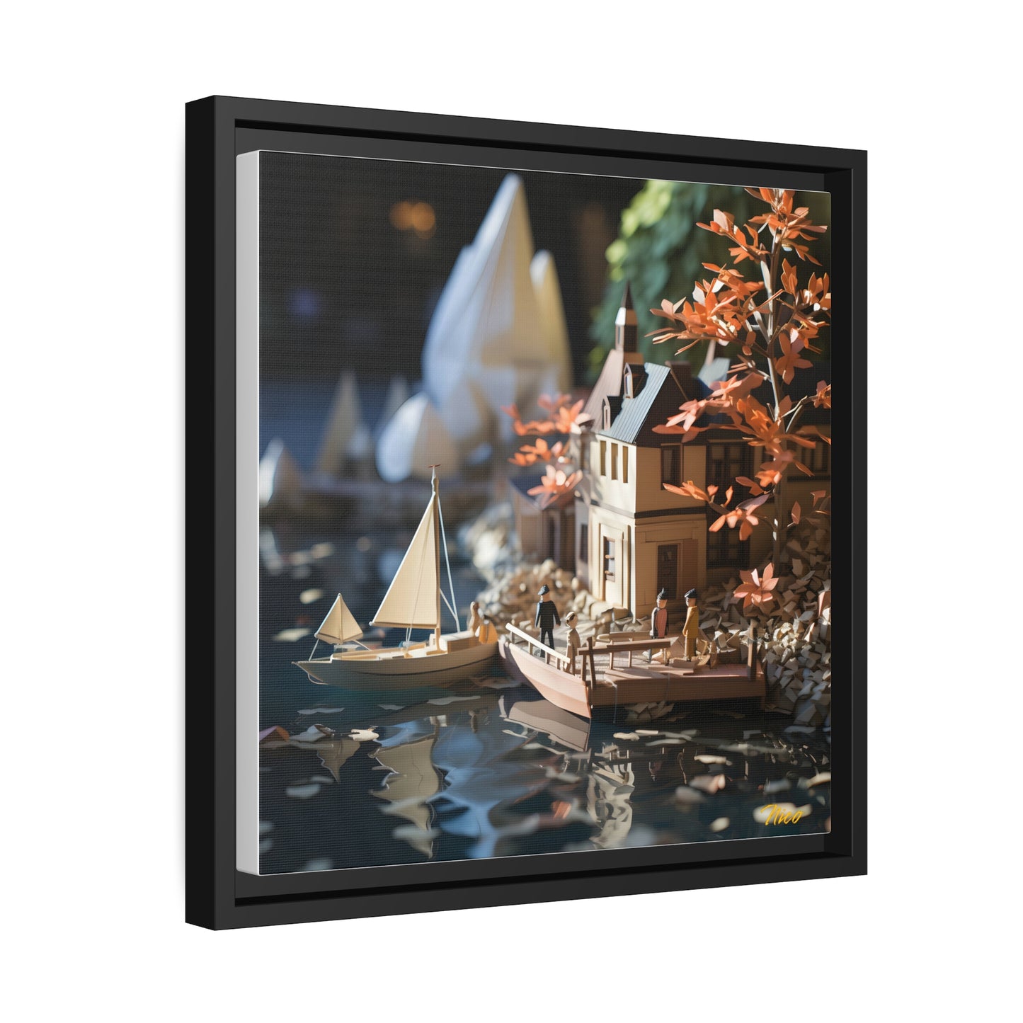 On The Docks By The Bay Series Print #9 - Black Framed Canvas Print