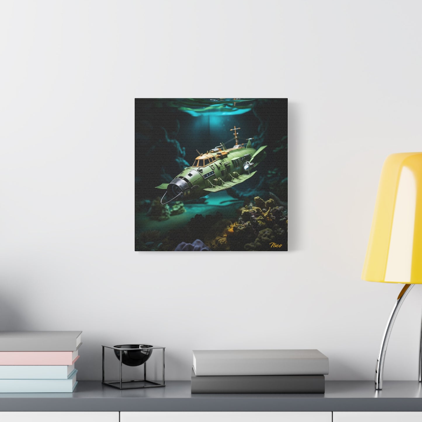 20,000 Leagues Under The Sea Series Print #10 - Streched Matte Canvas Print, 1.25" Thick