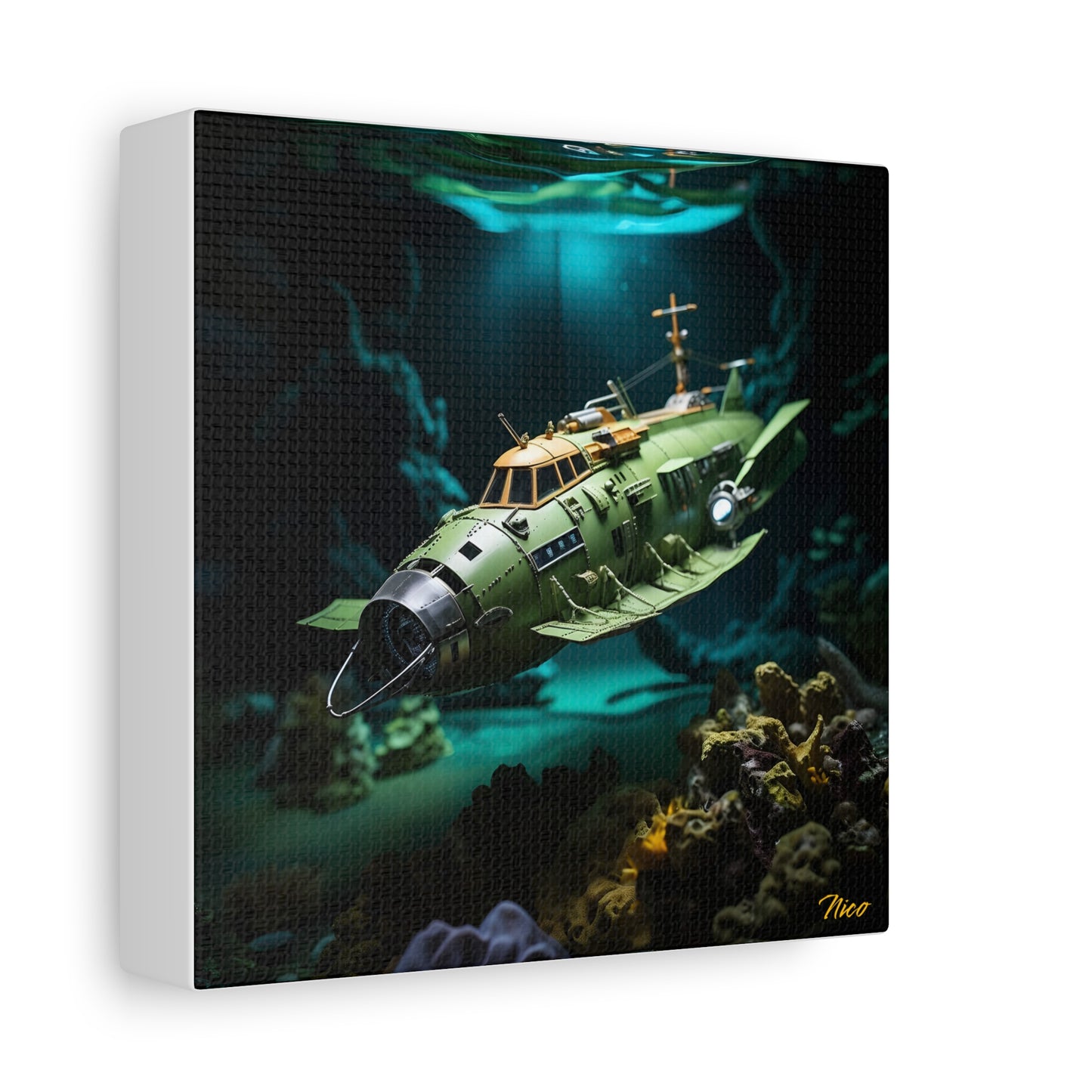 20,000 Leagues Under The Sea Series Print #10 - Streched Matte Canvas Print, 1.25" Thick