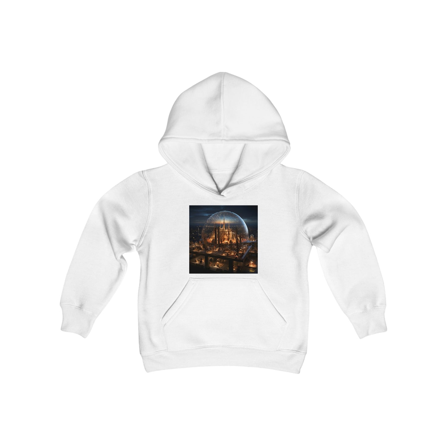 Elons' Dream Series Print #10 Youth Heavy Blend Hooded Sweatshirt