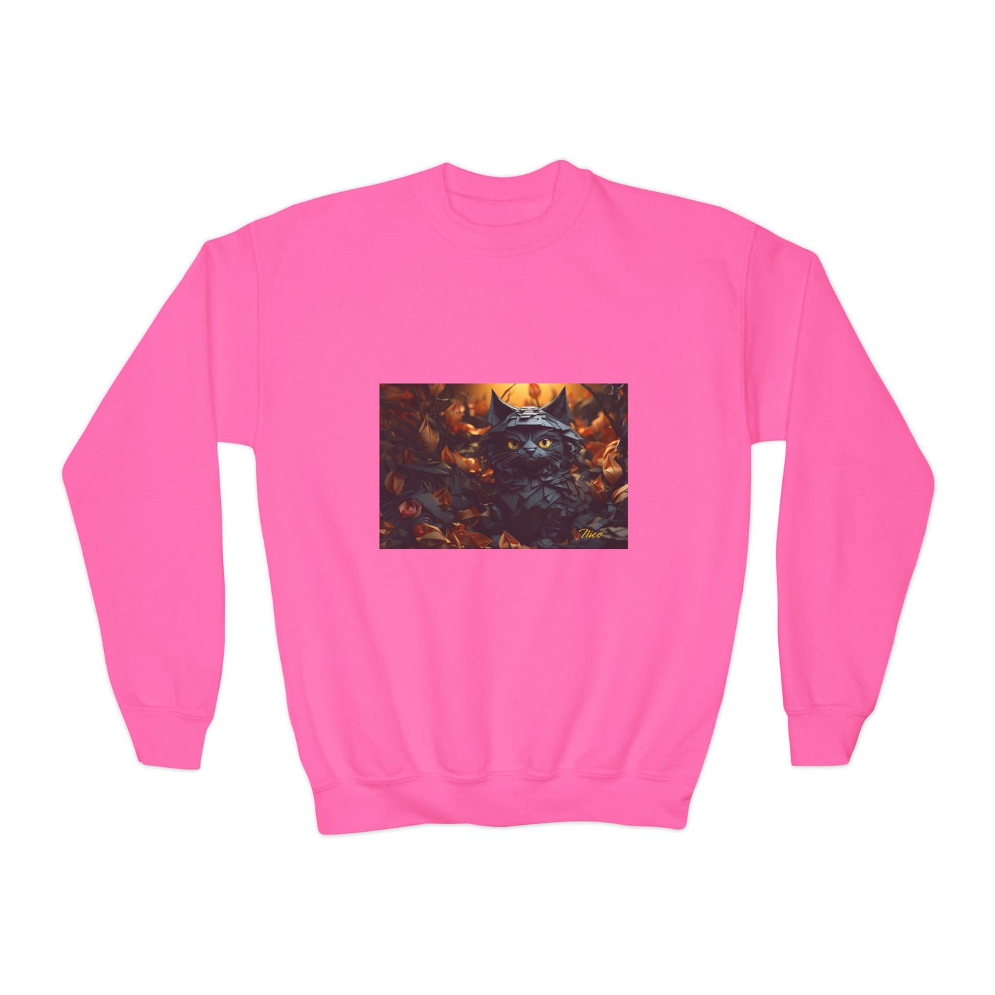 Halloween 2024 Series Print #2 "The Kitty Of Evil!" Youth Crewneck Sweatshirt