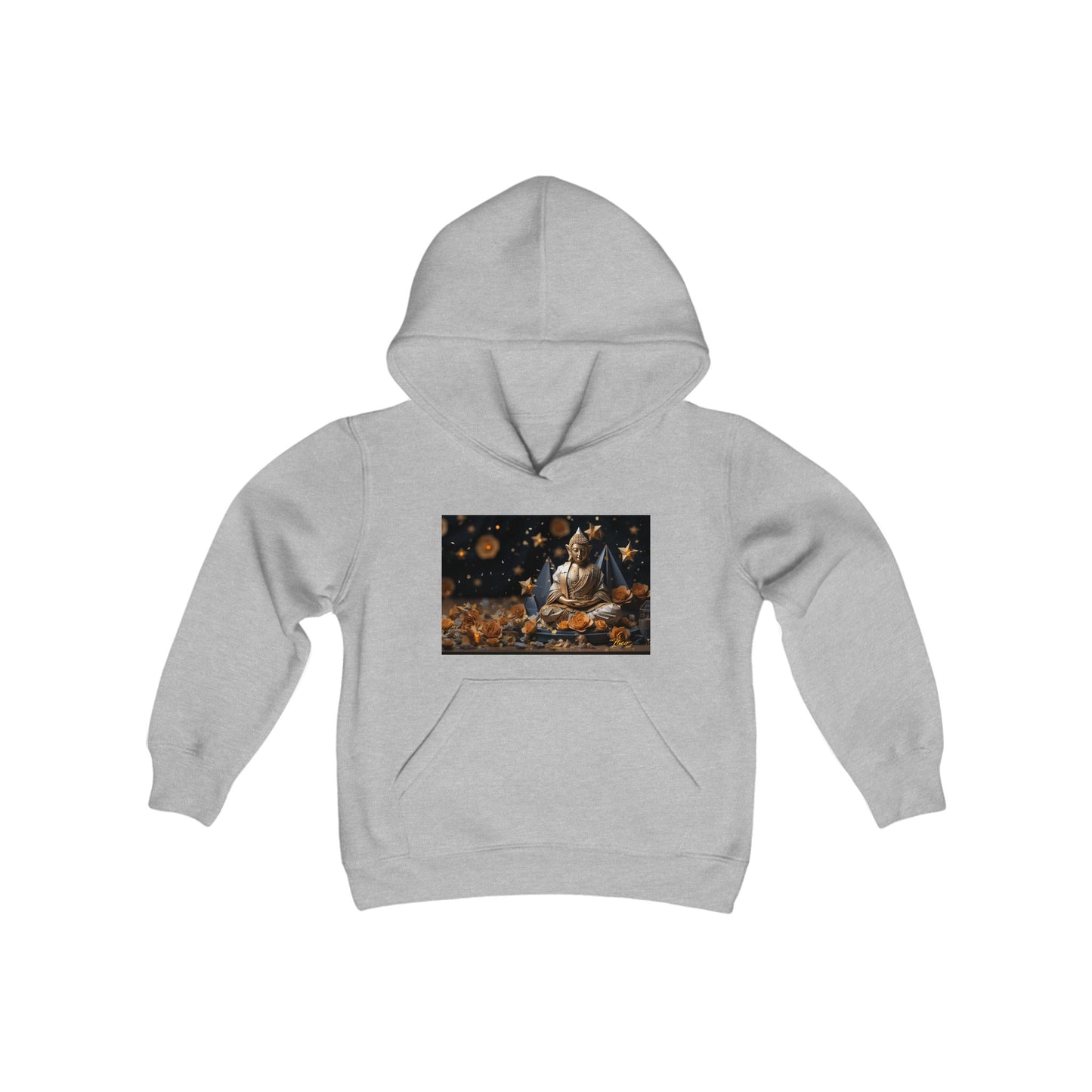 Ascending Buddah Series Print #5 Youth Heavy Blend Hooded Sweatshirt