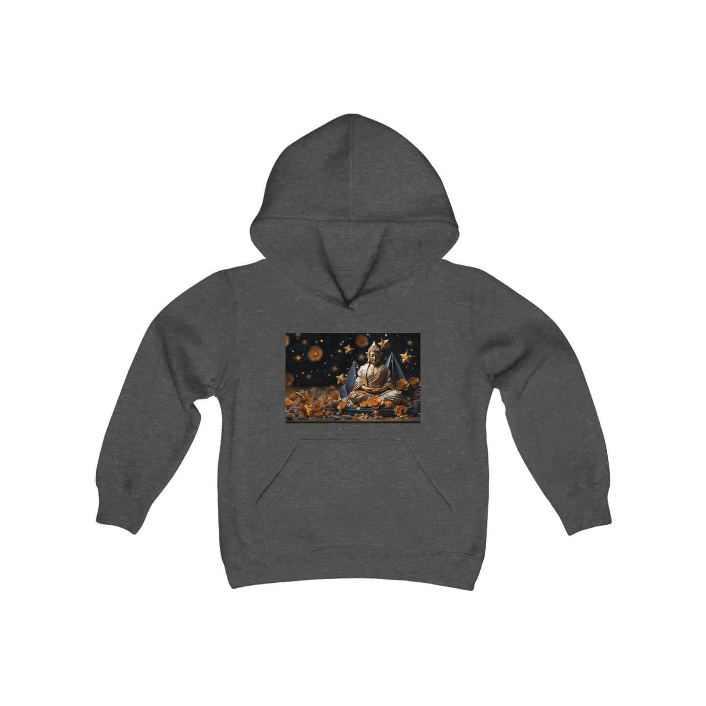 Ascending Buddah Series Print #5 Youth Heavy Blend Hooded Sweatshirt