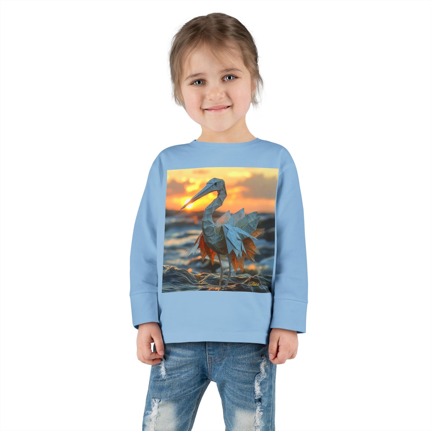 By The Seaside Series Print #1 Toddler Long Sleeve Tee