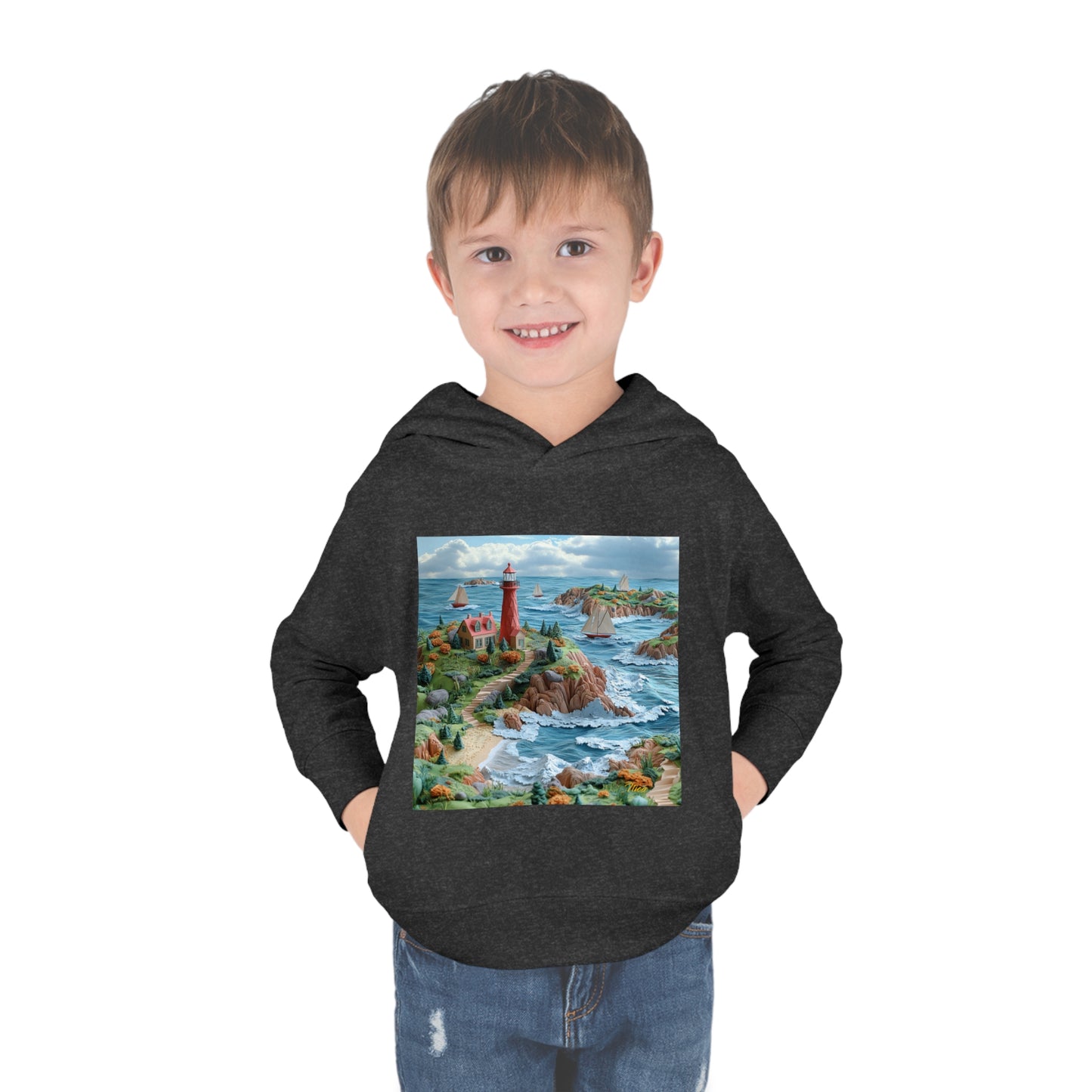 By The Seaside Series Print #6 Toddler Pullover Fleece Hoodie