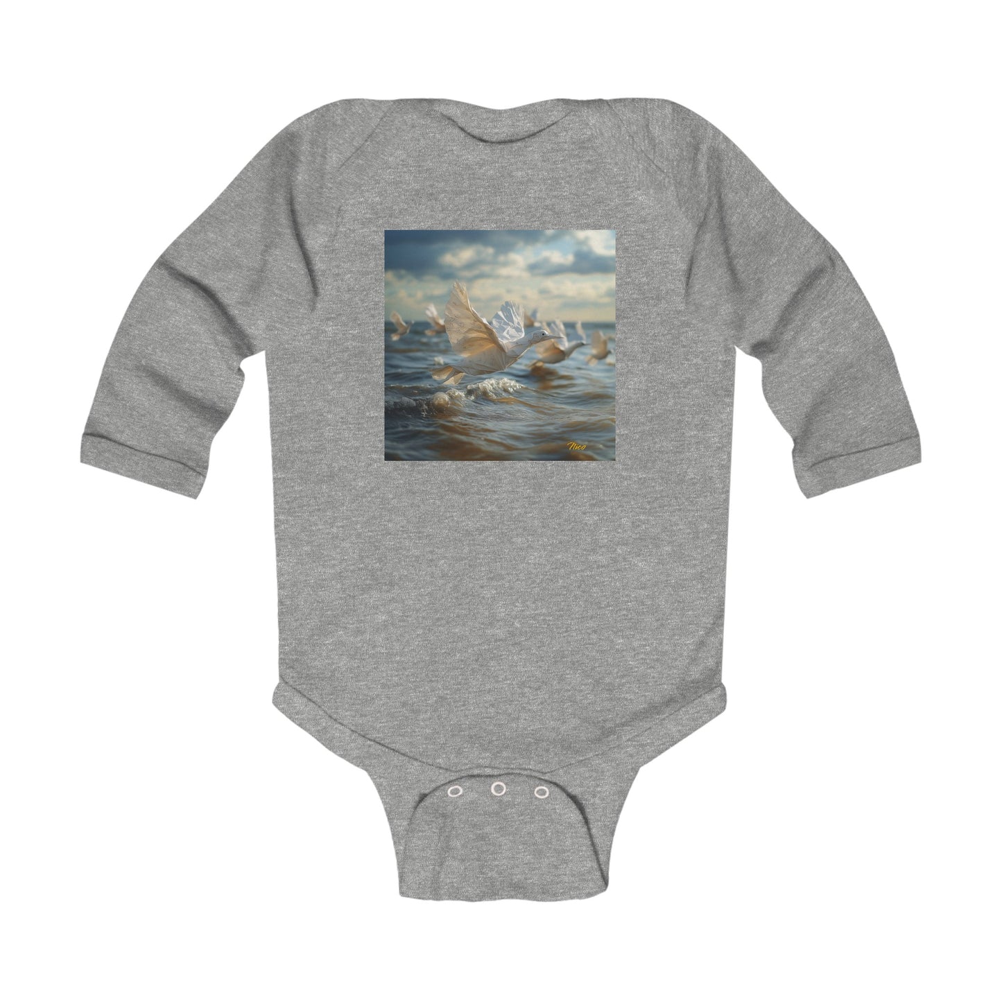 By The Seaside Series Print #8 Infant Long Sleeve Bodysuit