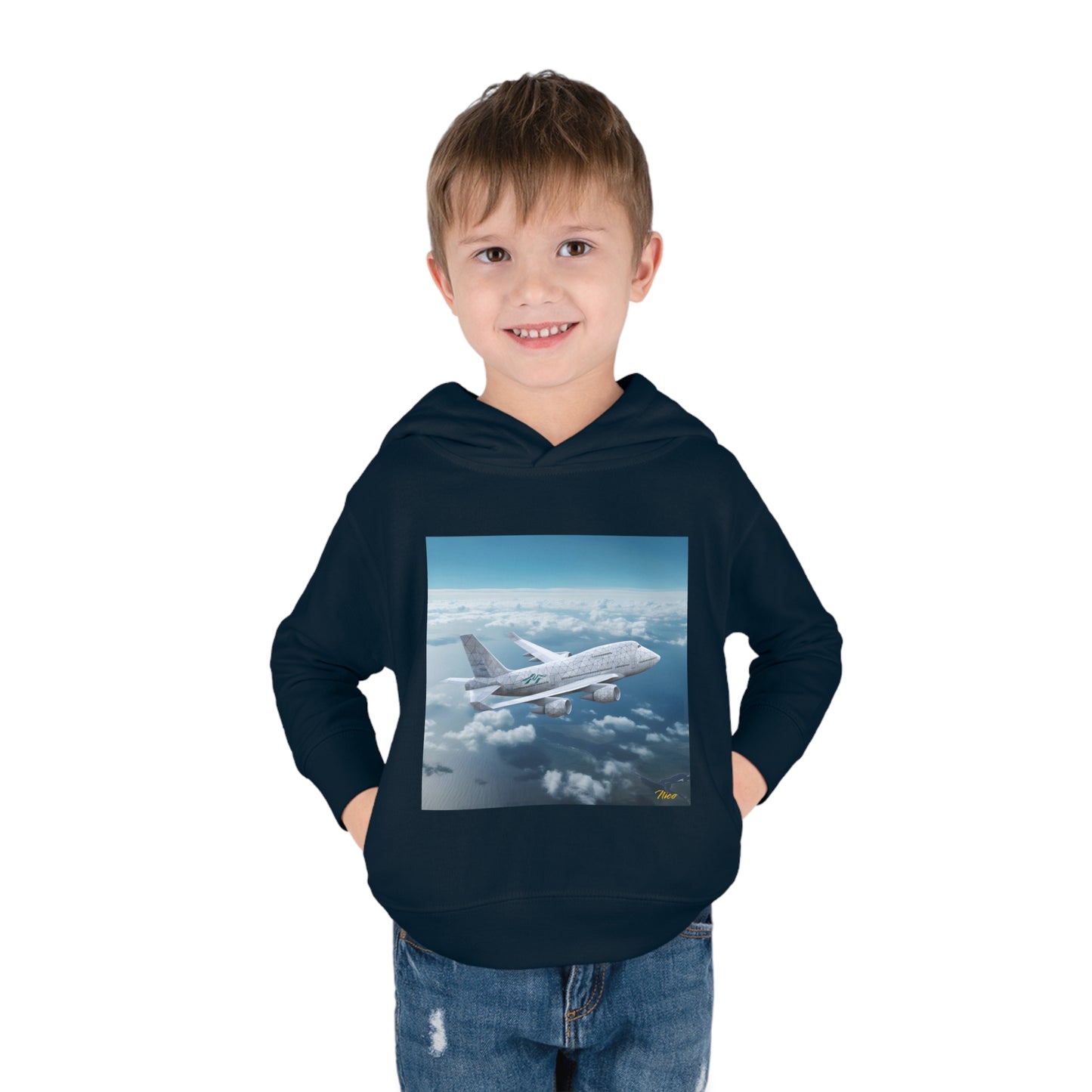 Frequent Flyer Miles Series Print #3 Toddler Pullover Fleece Hoodie