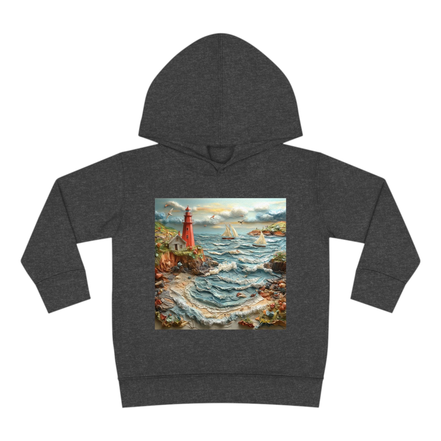 By The Seaside Series Print #2 Toddler Pullover Fleece Hoodie