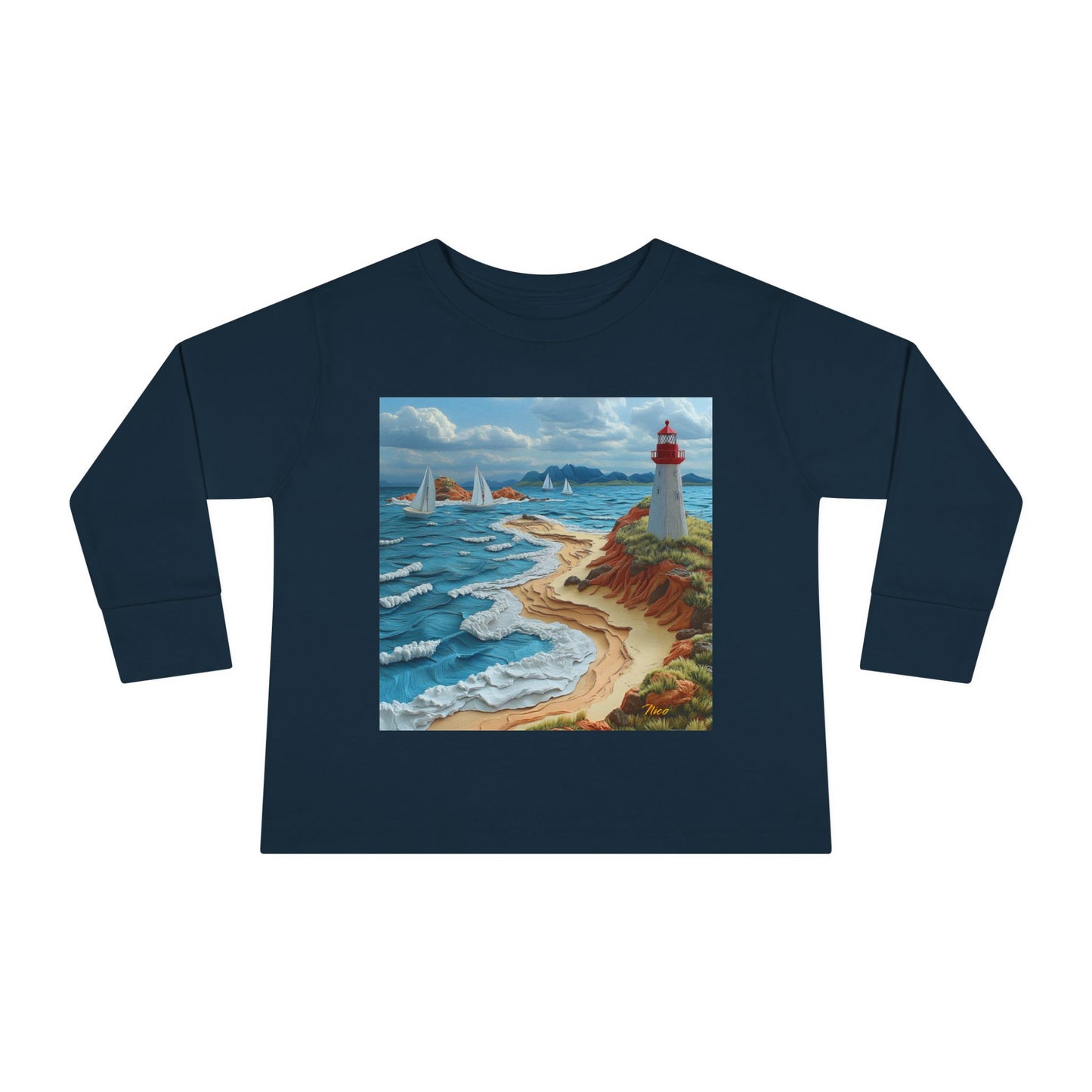 By The Seaside Series Print #4 Toddler Long Sleeve Tee