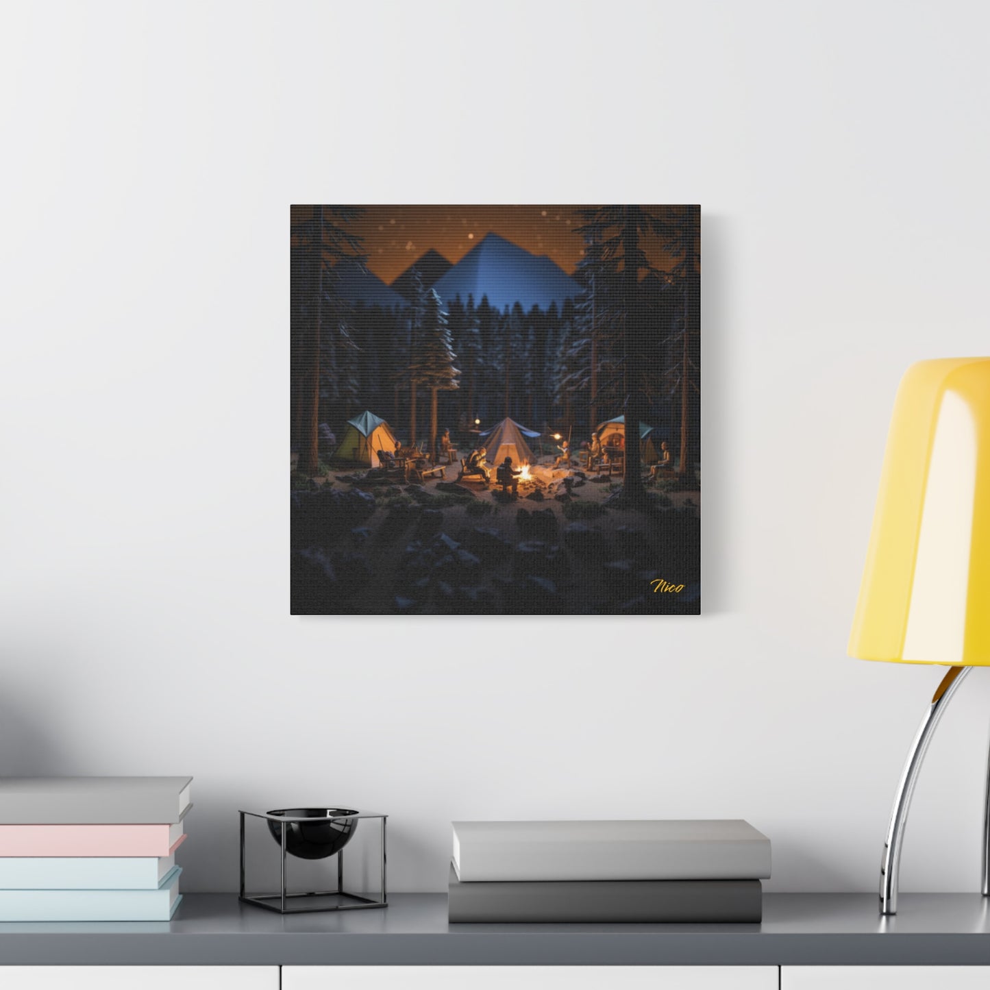 Under The Starry Skies Series Print #1 - Streched Matte Canvas Print, 1.25" Thick