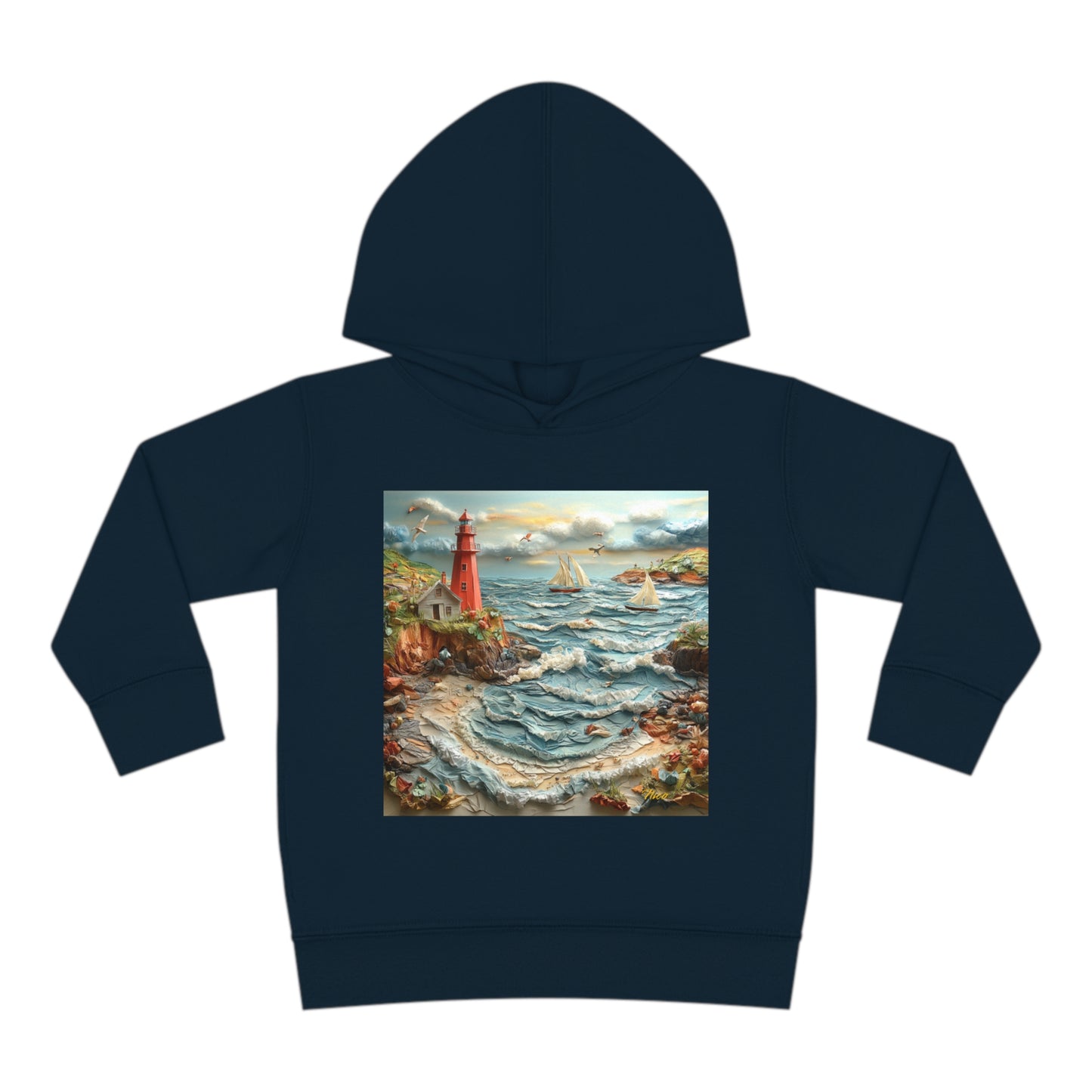 By The Seaside Series Print #2 Toddler Pullover Fleece Hoodie