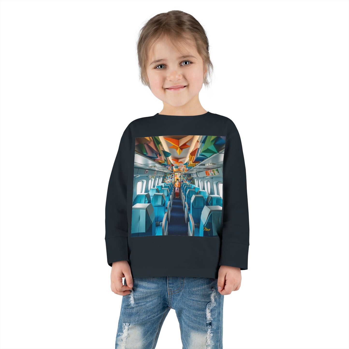 Big Ol' Jet Airliner Series Print #6 Toddler Long Sleeve Tee