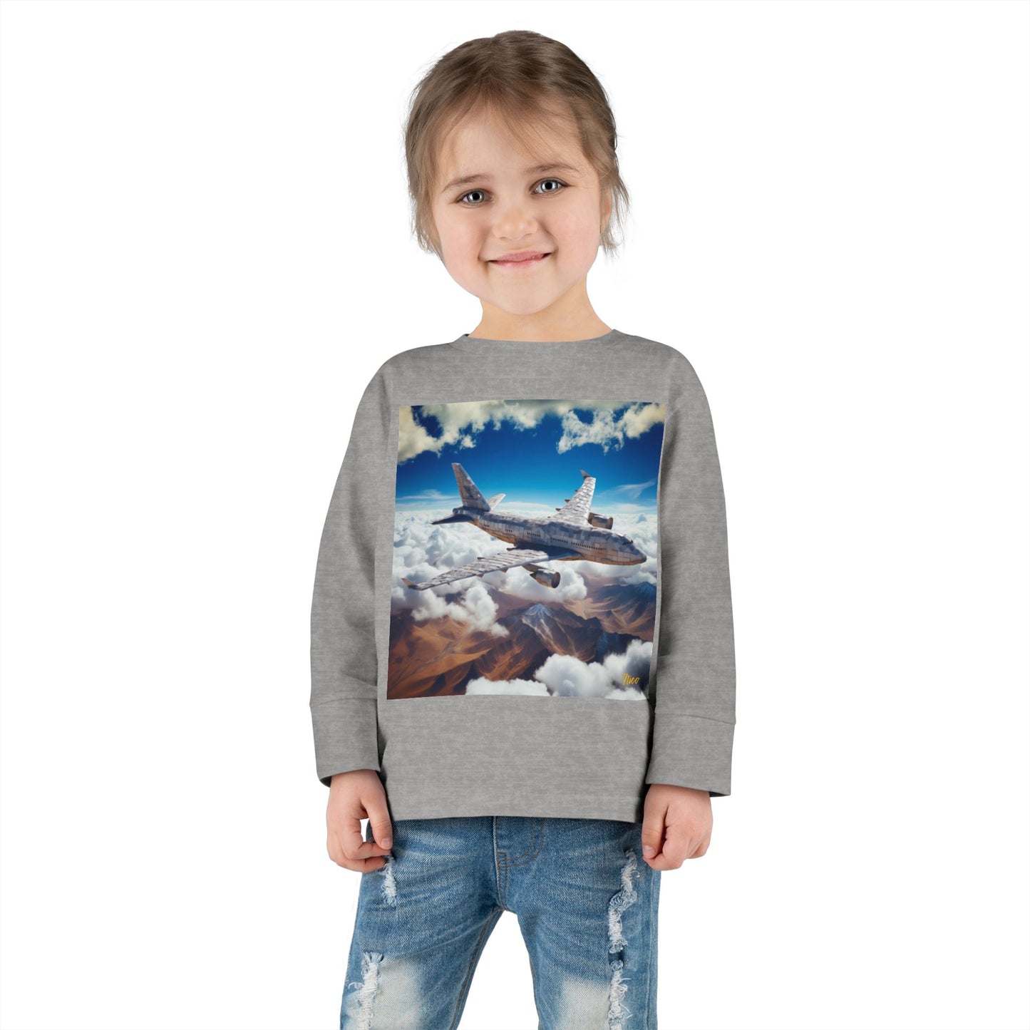 Big Ol' Jet Airliner Series Print #9 Toddler Long Sleeve Tee