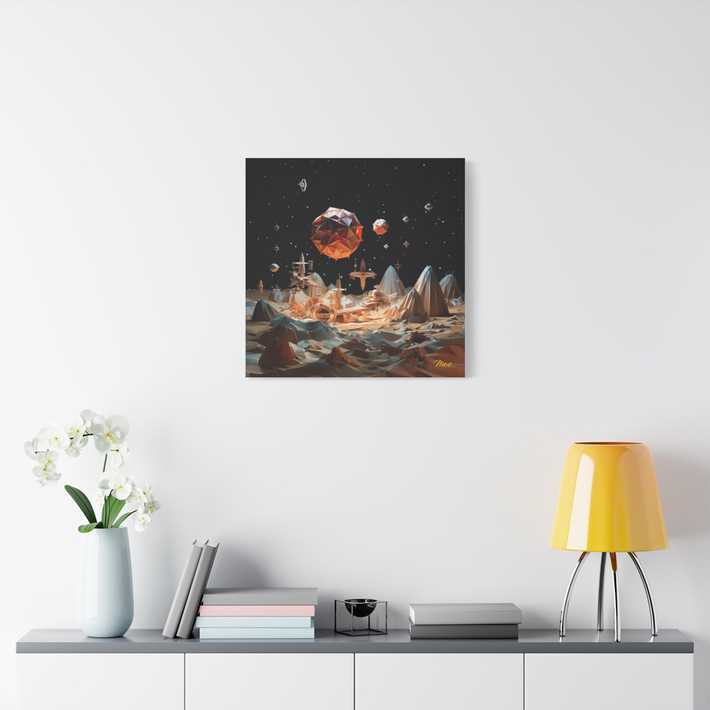 Elons' Dream Series Print #7 - Streched Matte Canvas Print, 1.25" Thick