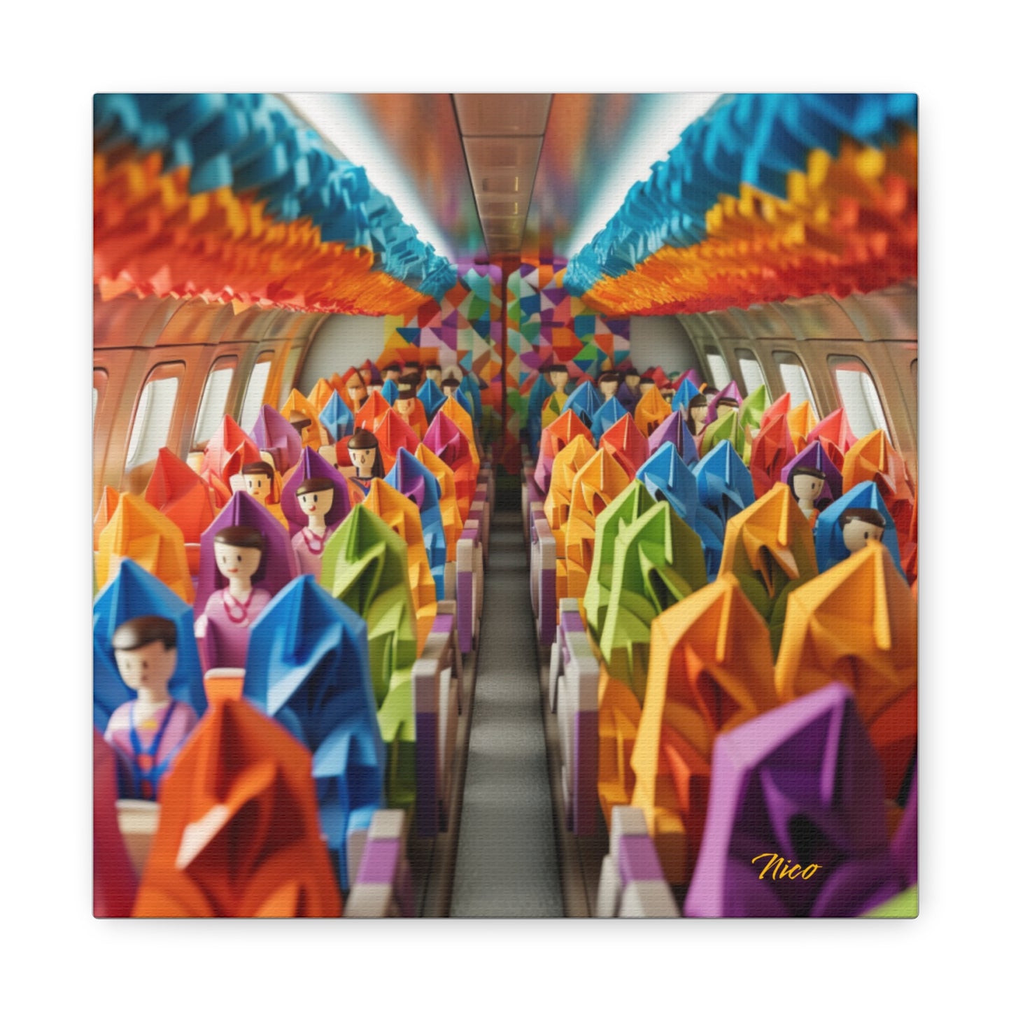 Frequent Flyer Miles Series Print #8 - Streched Matte Canvas Print, 1.25" Thick