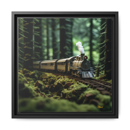 Black Framed Matte Canvas Print - Featuring the Orient Express Series Print #7 by origami artist Nico