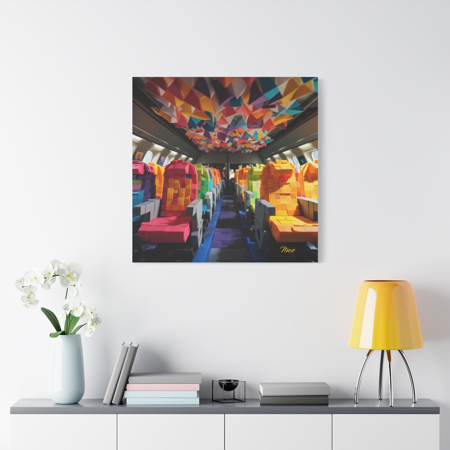 Frequent Flyer Miles Series Print #4 - Streched Matte Canvas Print, 1.25" Thick