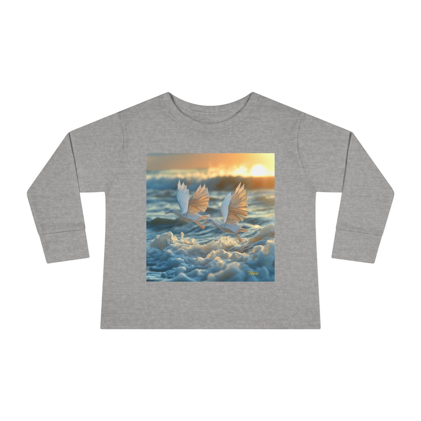 By The Seaside Series Print #5 Toddler Long Sleeve Tee