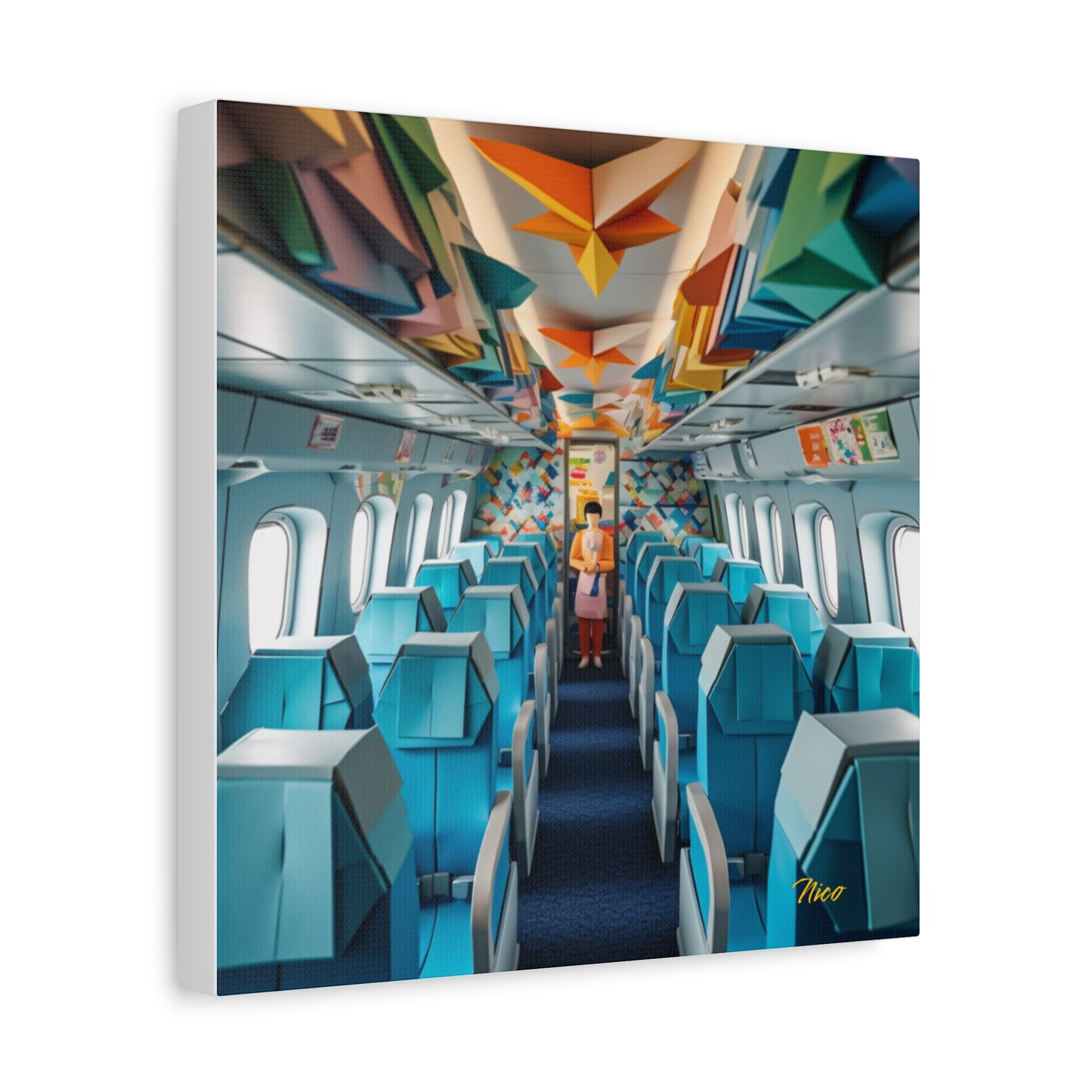 Frequent Flyer Miles Series Print #6 - Streched Matte Canvas Print, 1.25" Thick