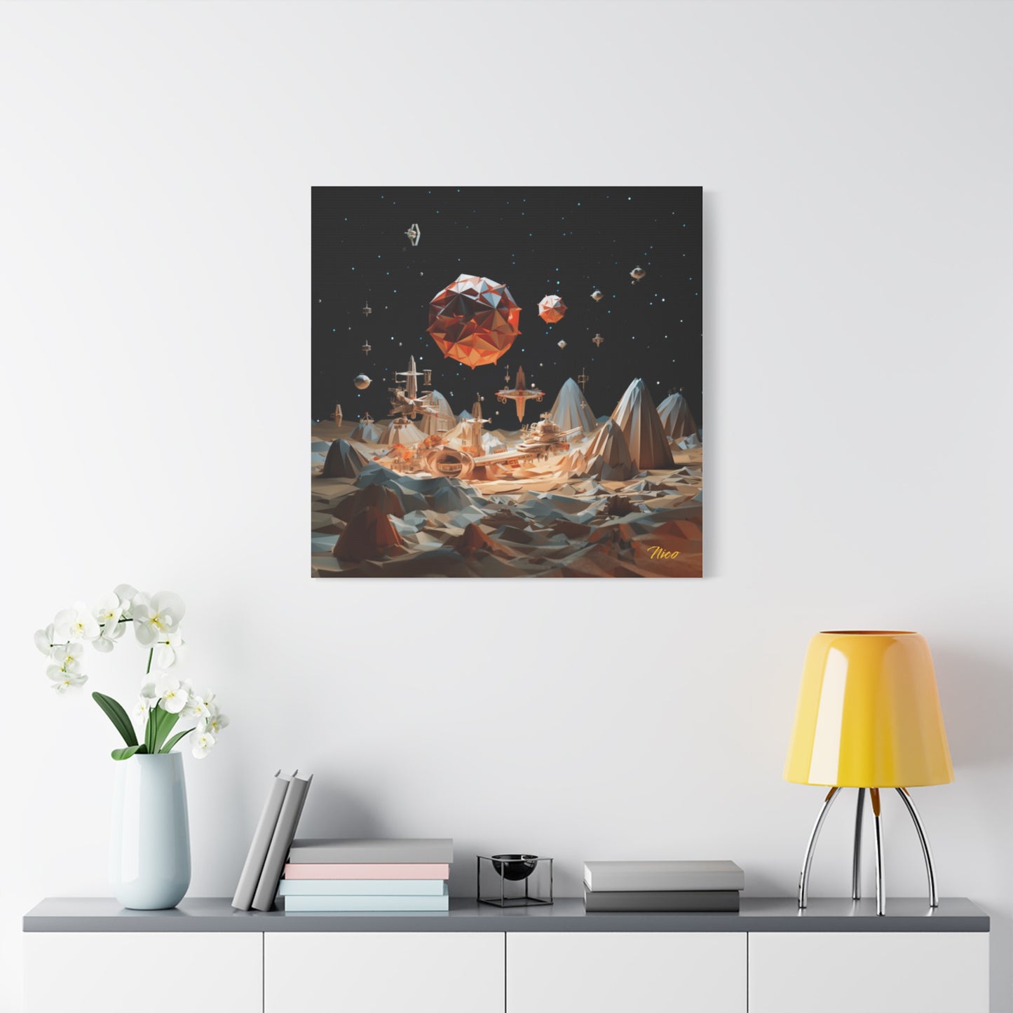 Elons' Dream Series Print #7 - Streched Matte Canvas Print, 1.25" Thick