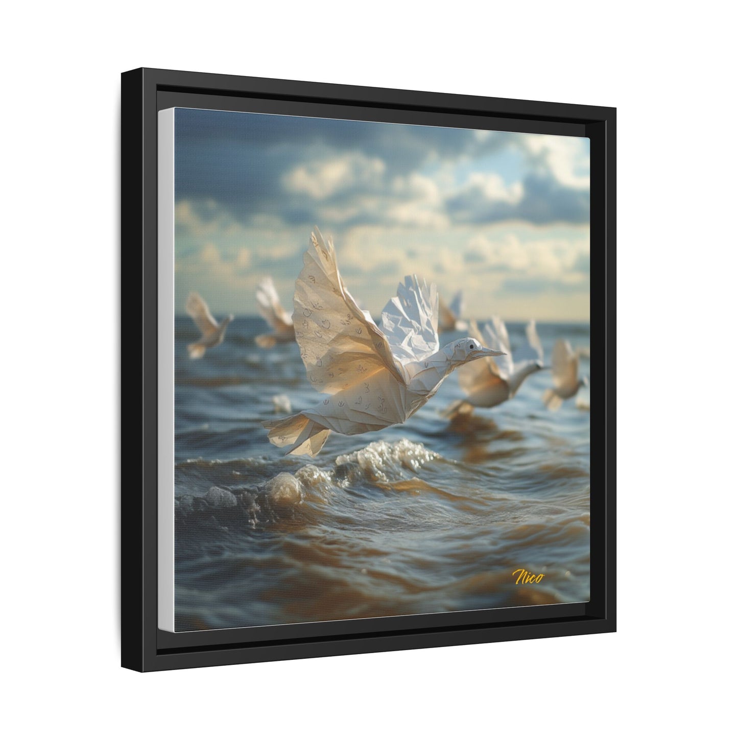 By The Seaside Series Print #8 - Black Framed Canvas Print