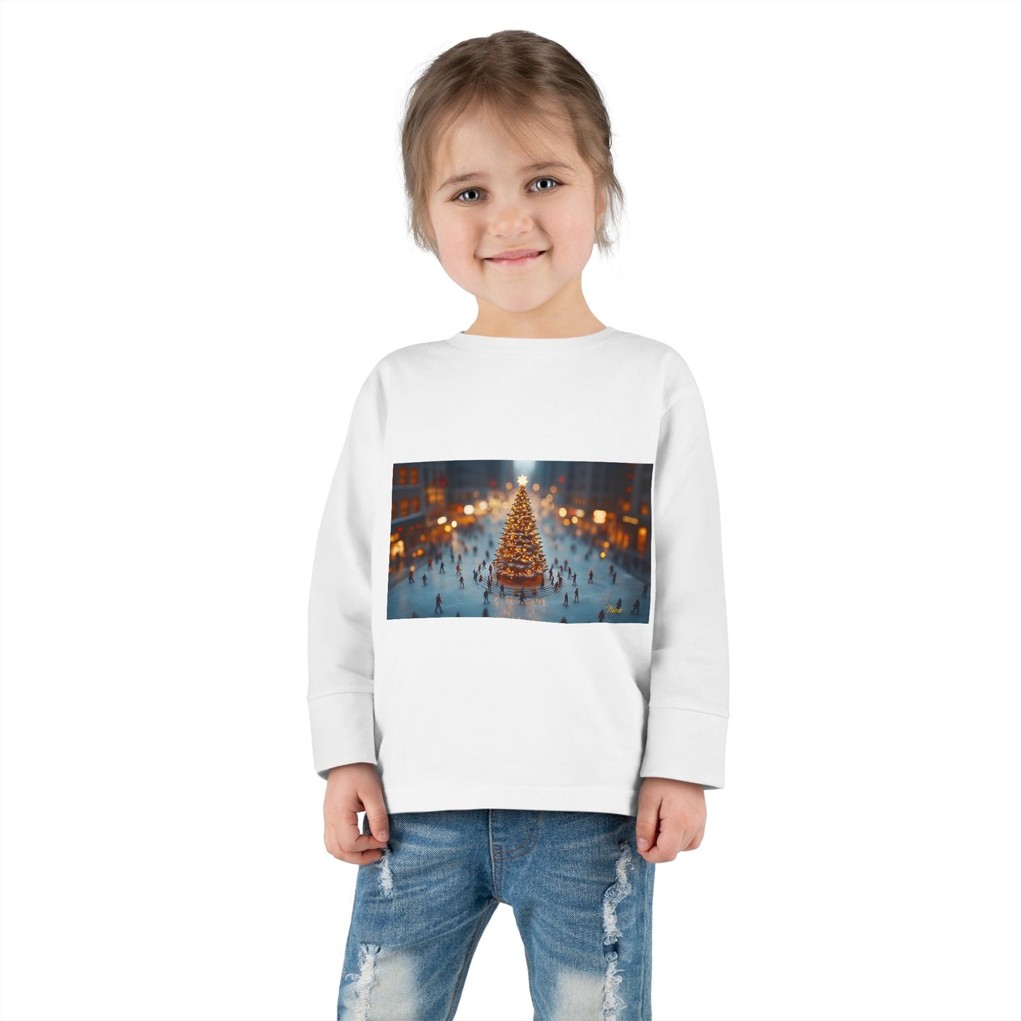 Chirstmas 2024 Series Print #7 Toddler Long Sleeve Tee