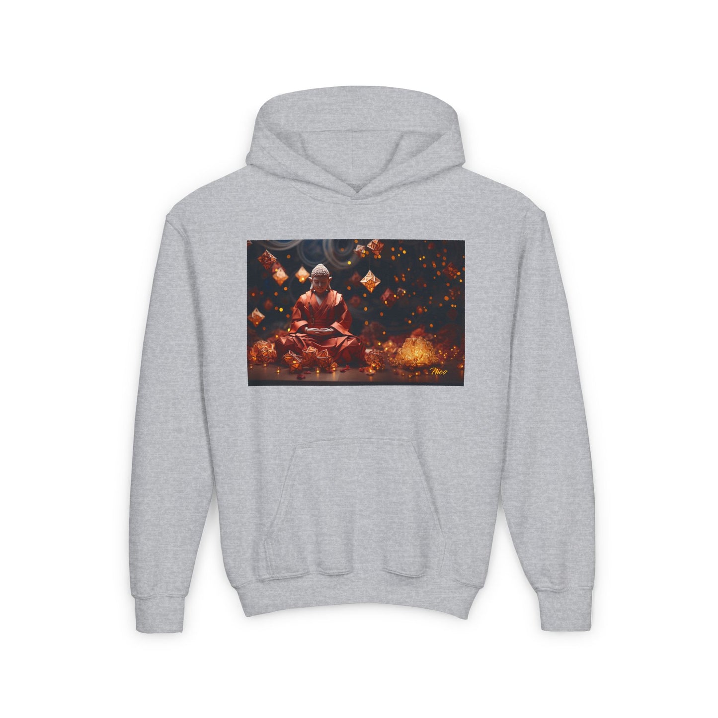 Ascending Buddah Series Print #7 Youth Heavy Blend Hooded Sweatshirt