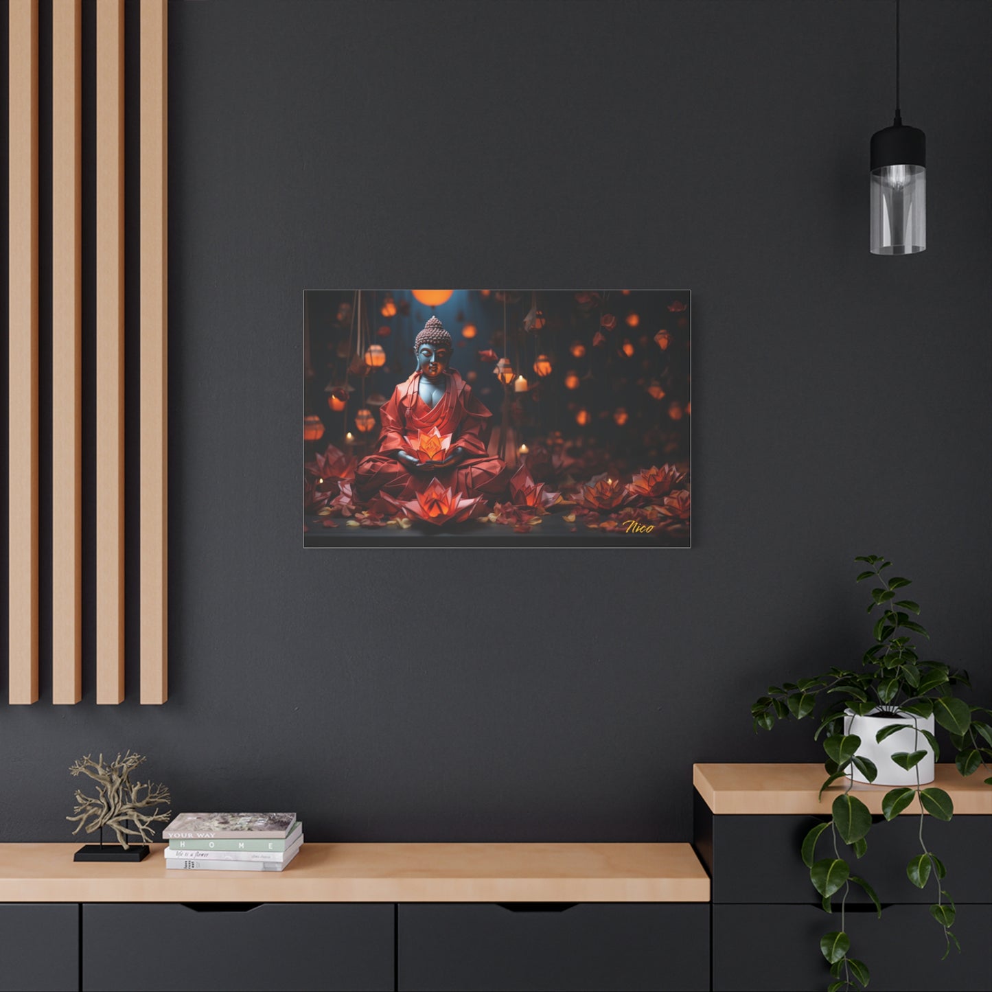 Ascending Buddha Series Print #2 - Streched Matte Canvas Print, 1.25" Thick