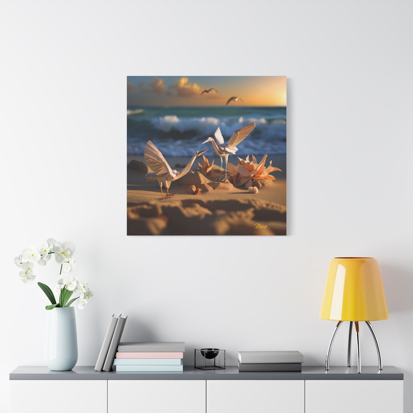 By The Seaside Series Print #3 - Streched Matte Canvas Print, 1.25" Thick