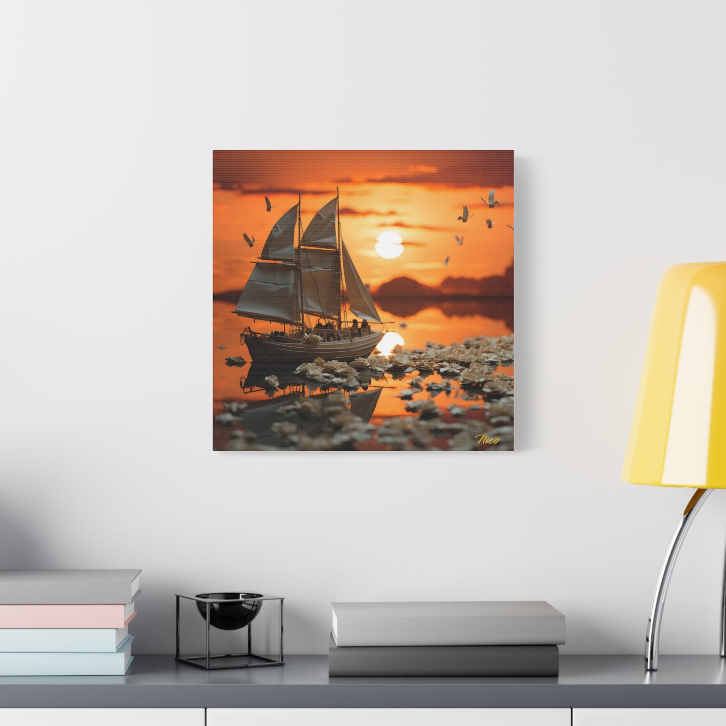 Into The Sunset Series Print #9 - Streched Matte Canvas Print, 1.25" Thick