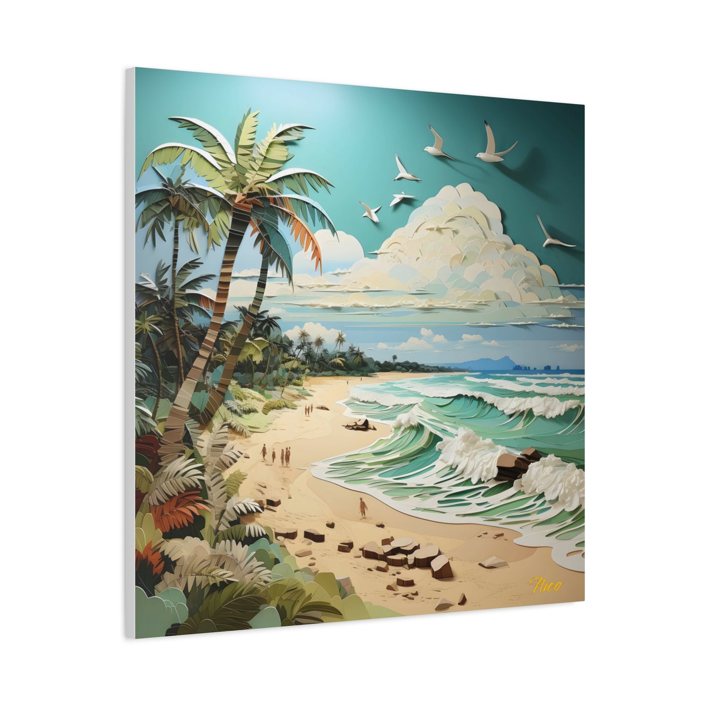 By The Seaside Series Print #2 - Streched Matte Canvas Print, 1.25" Thick