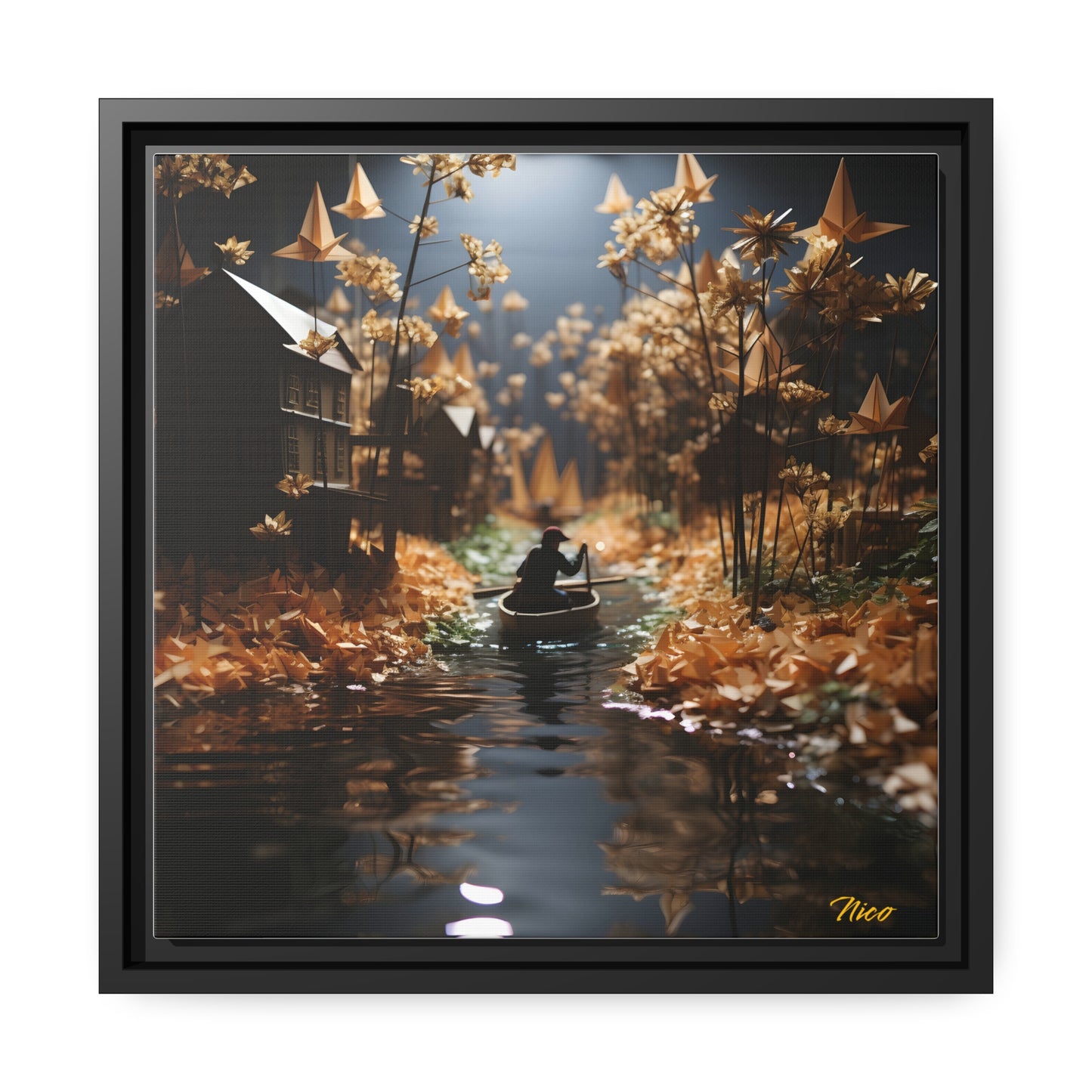 Born On A Bayou Series Print #5 - Black Framed Canvas Print