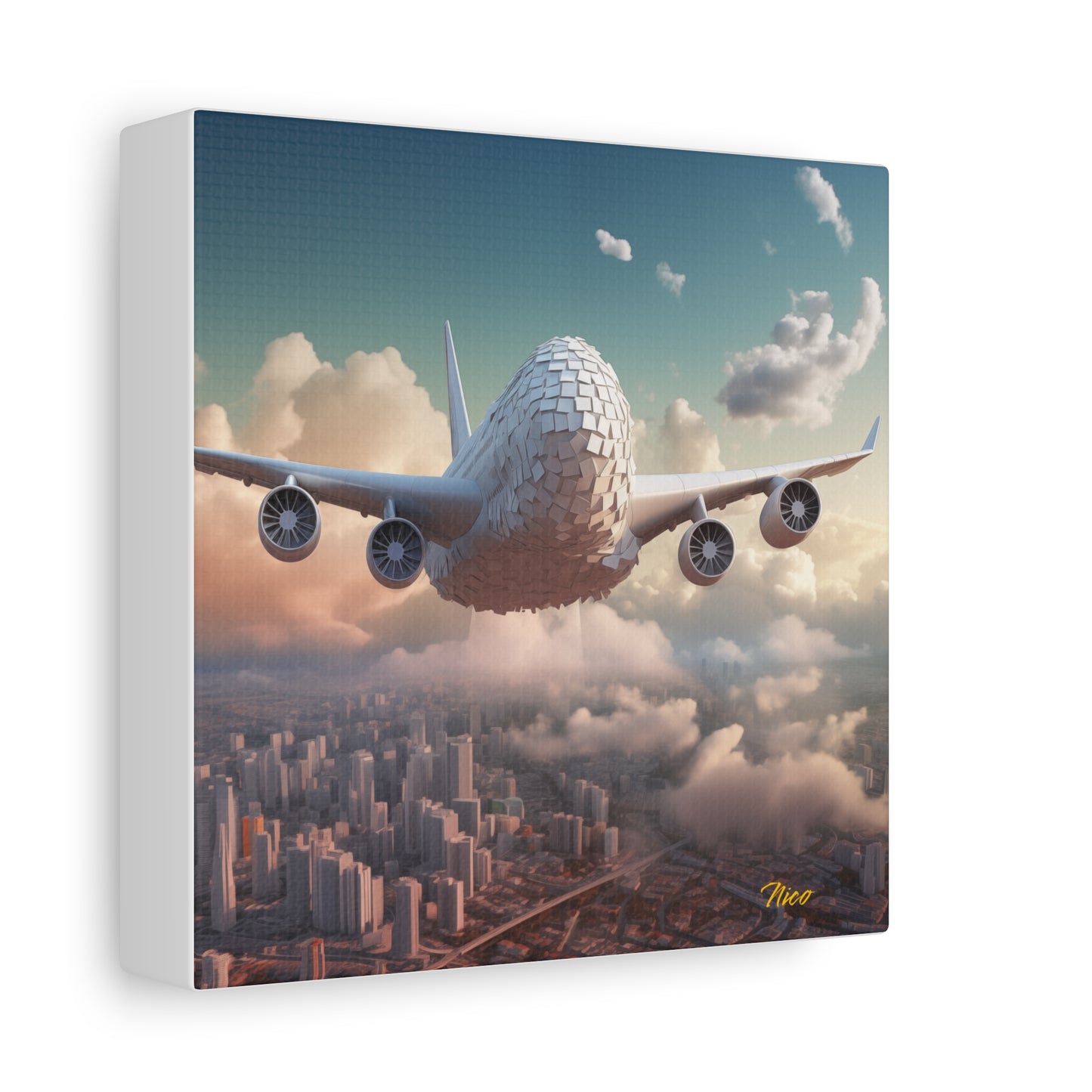 Frequent Flyer Miles Series Print #1 - Streched Matte Canvas Print, 1.25" Thick