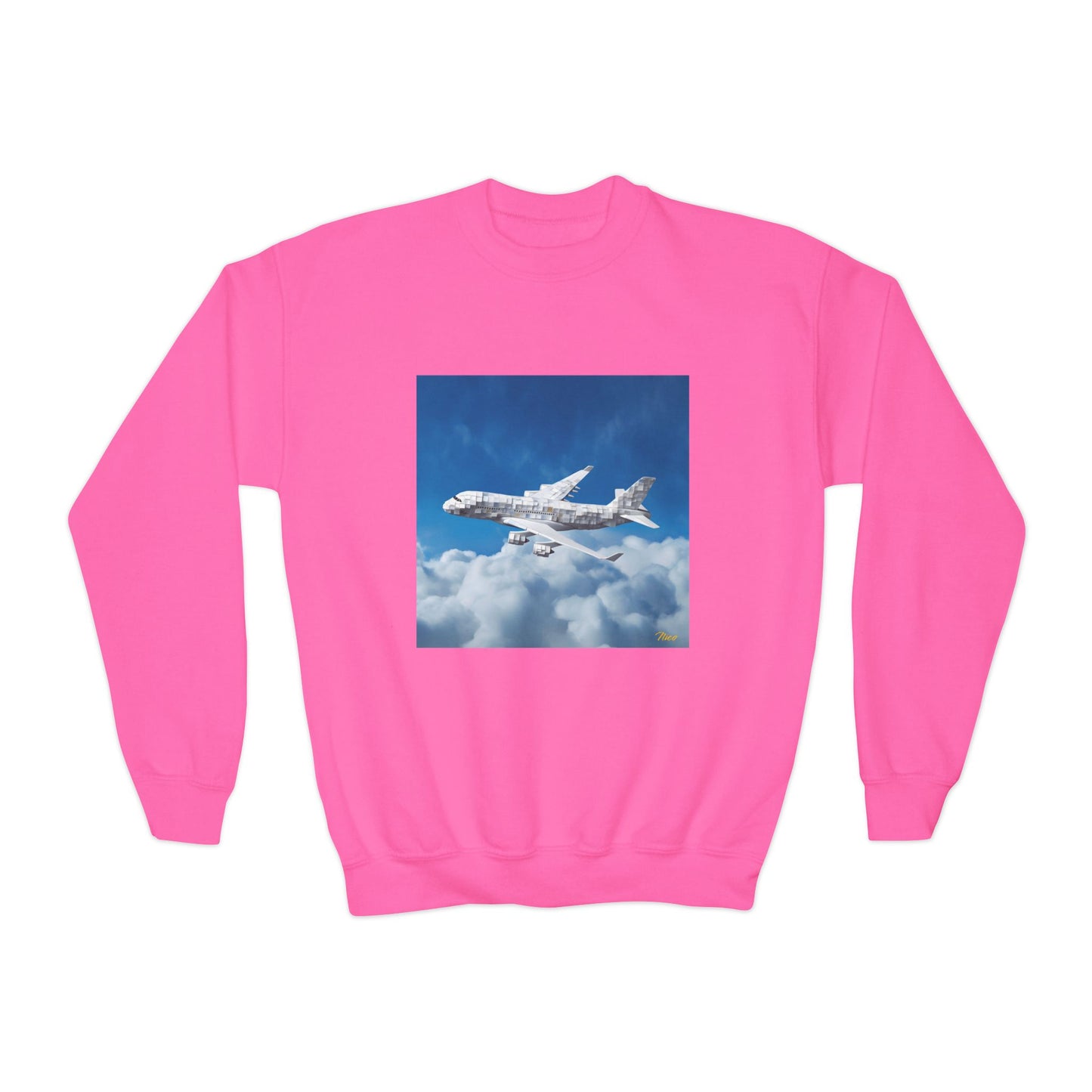 Frequent Flyer Miles Series Print #5 Youth Crewneck Sweatshirt