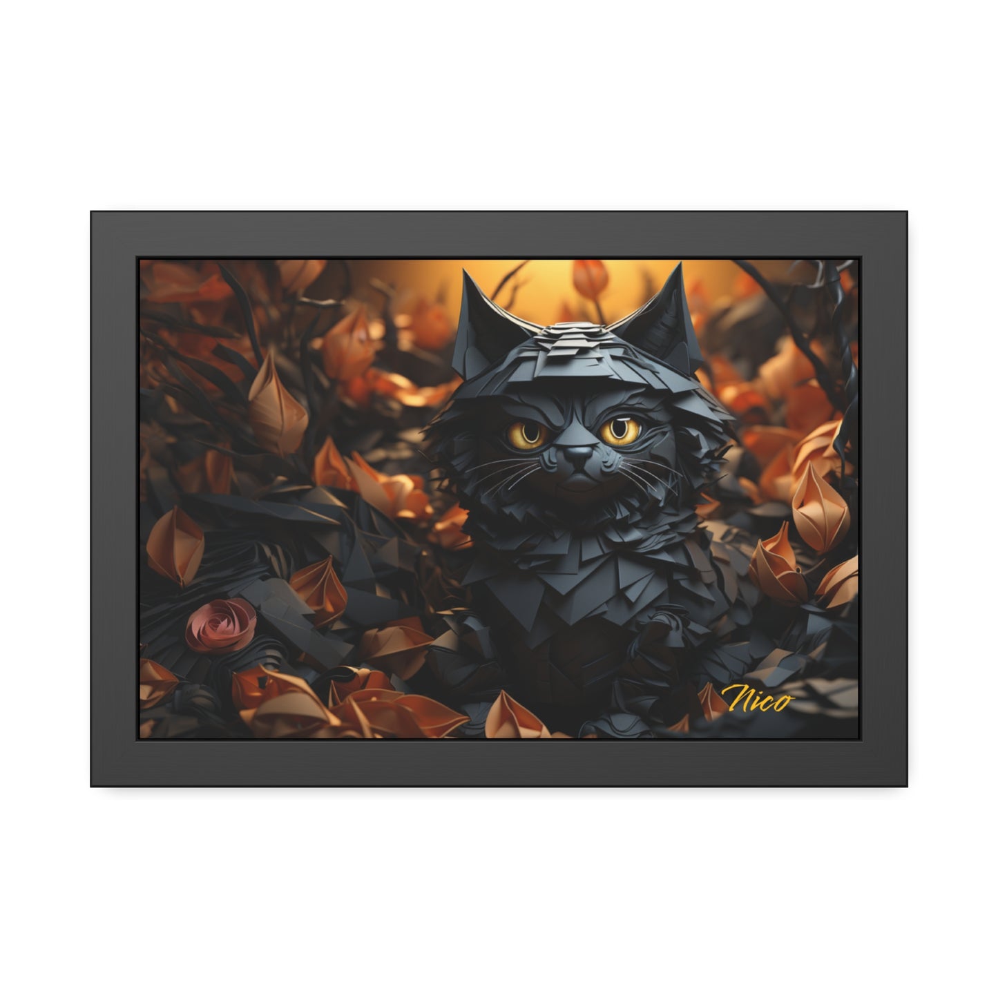 Halloween 2024 Series "The Kitty Of Evil!" Print #2 - Framed Fine Art Paper Print