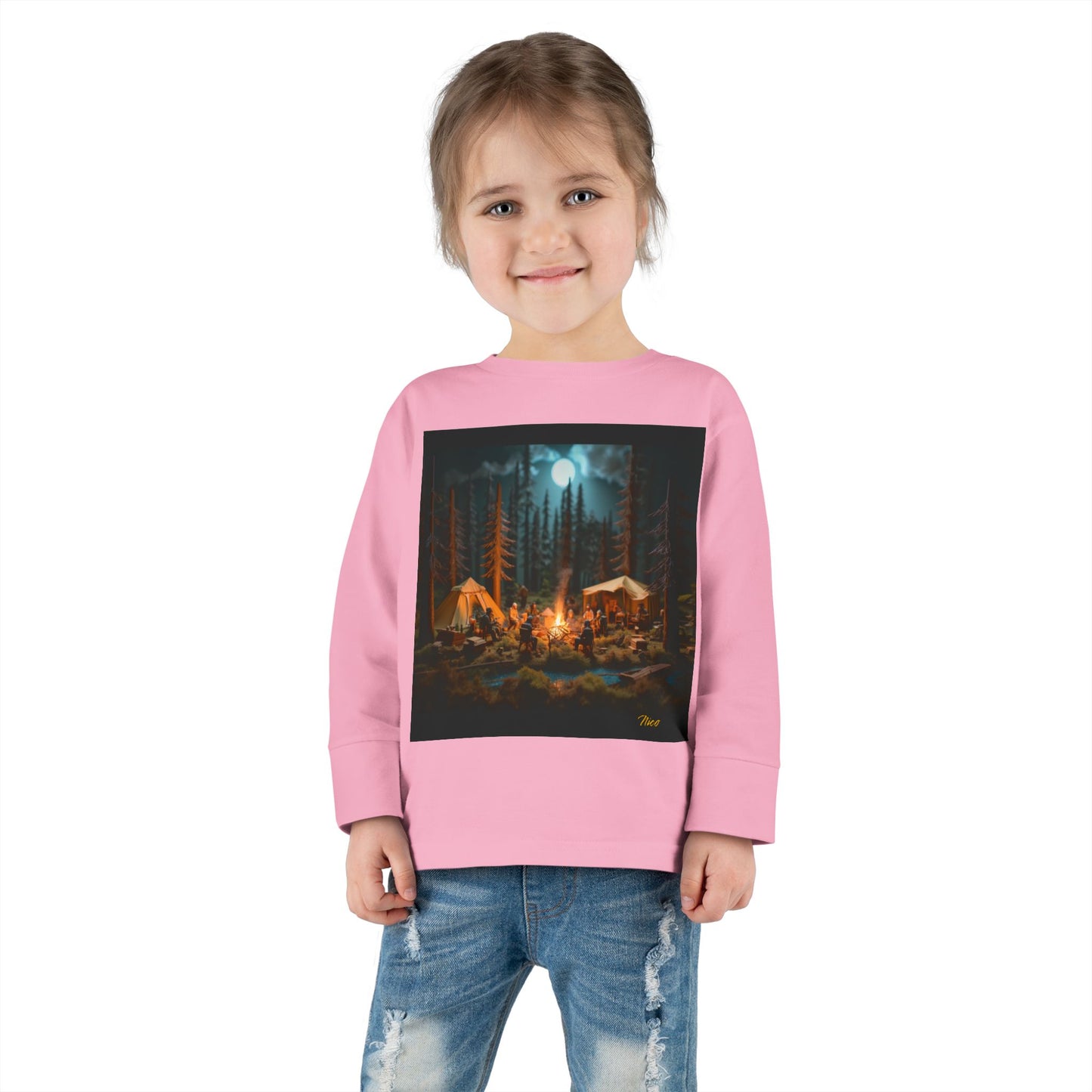 Under The Starry Skies Series Print #8 Toddler Long Sleeve Tee