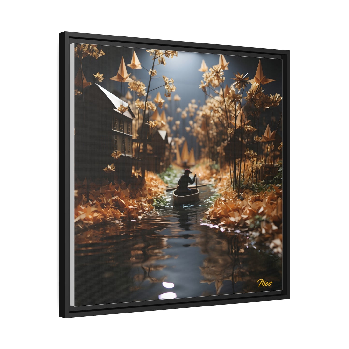 Born On A Bayou Series Print #5 - Black Framed Canvas Print