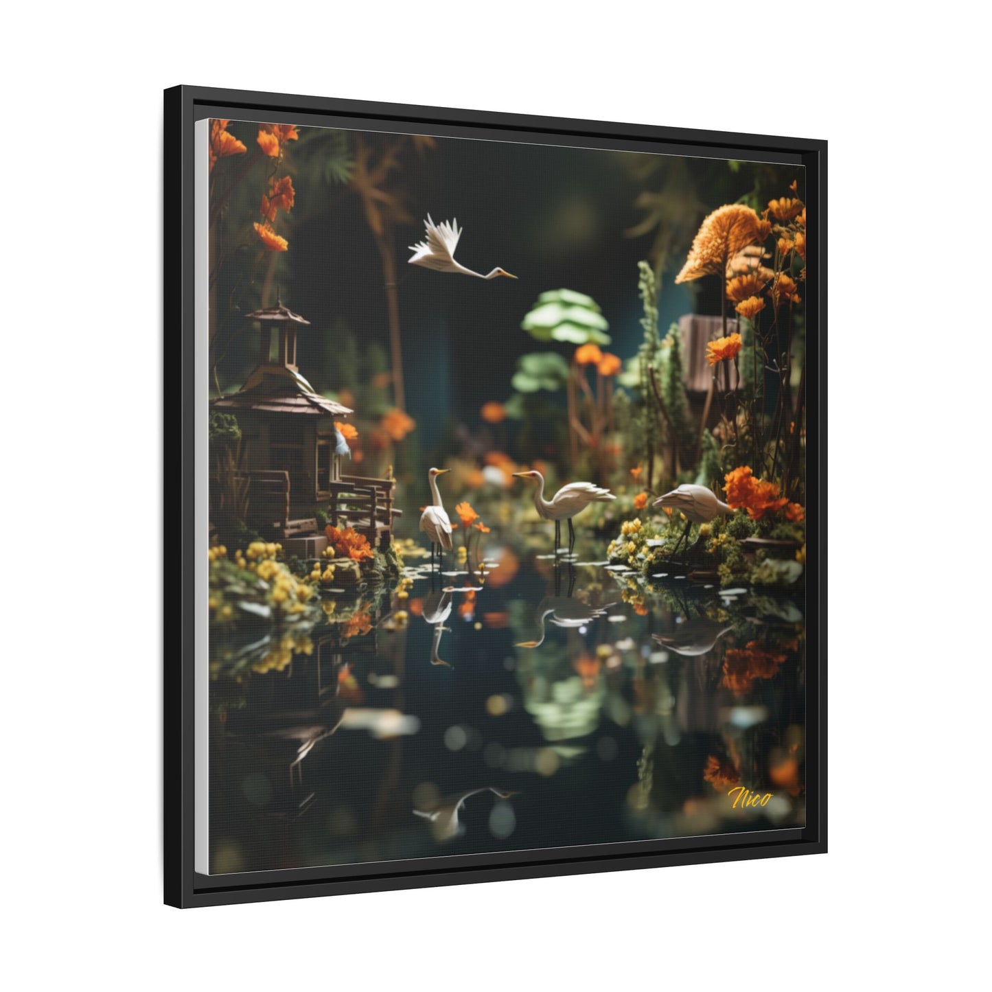 Born On A Bayou Series Print #6 - Black Framed Canvas Print