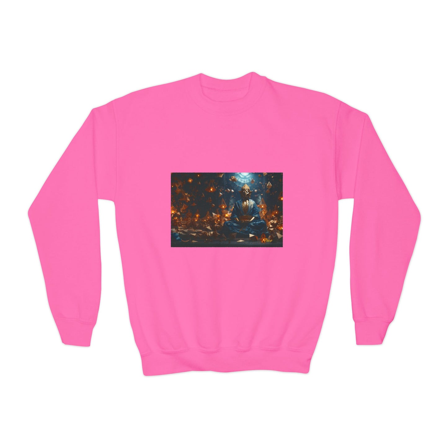 Ascending Buddah Series Print #1 Youth Crewneck Sweatshirt