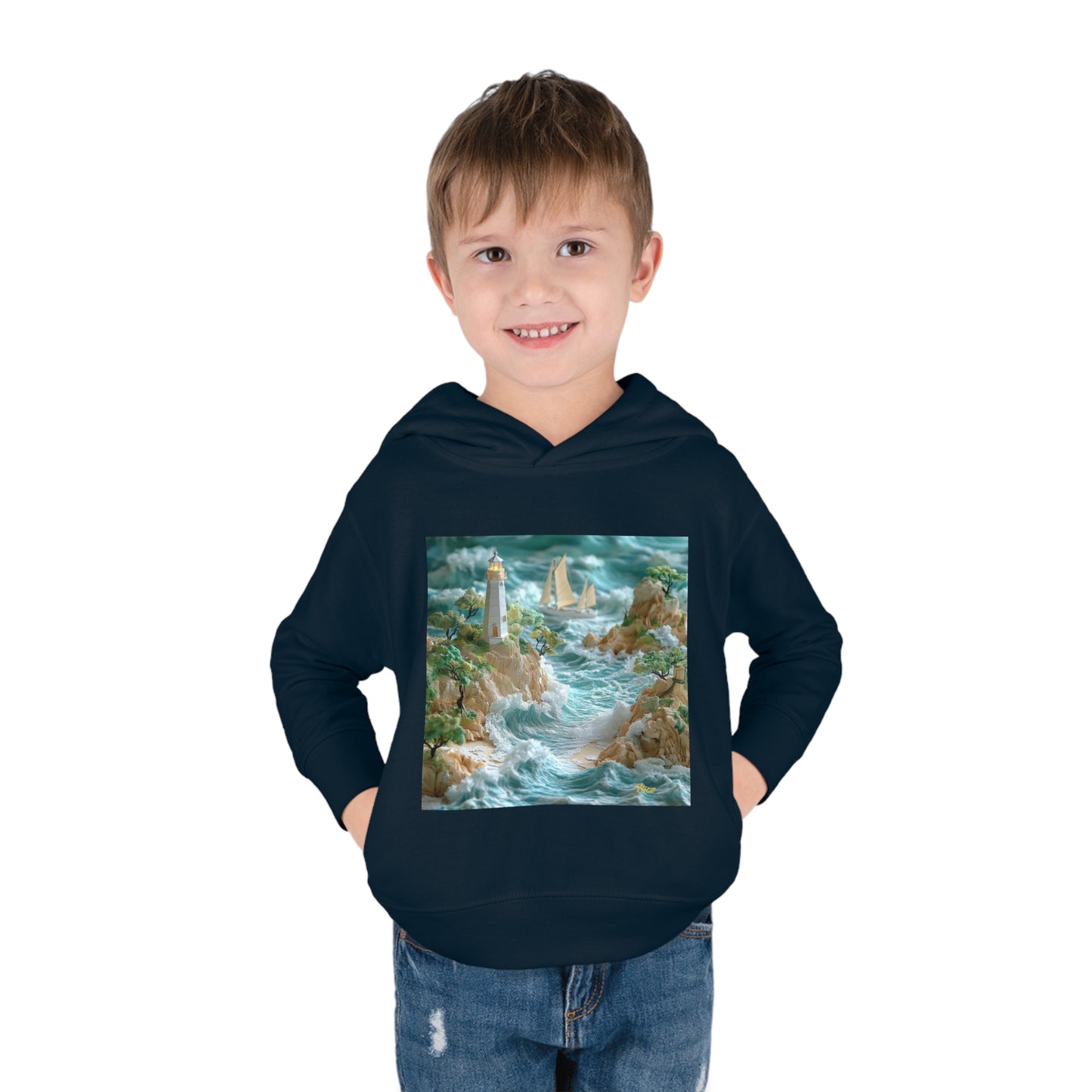 By The Seaside Series Print #9 Toddler Pullover Fleece Hoodie